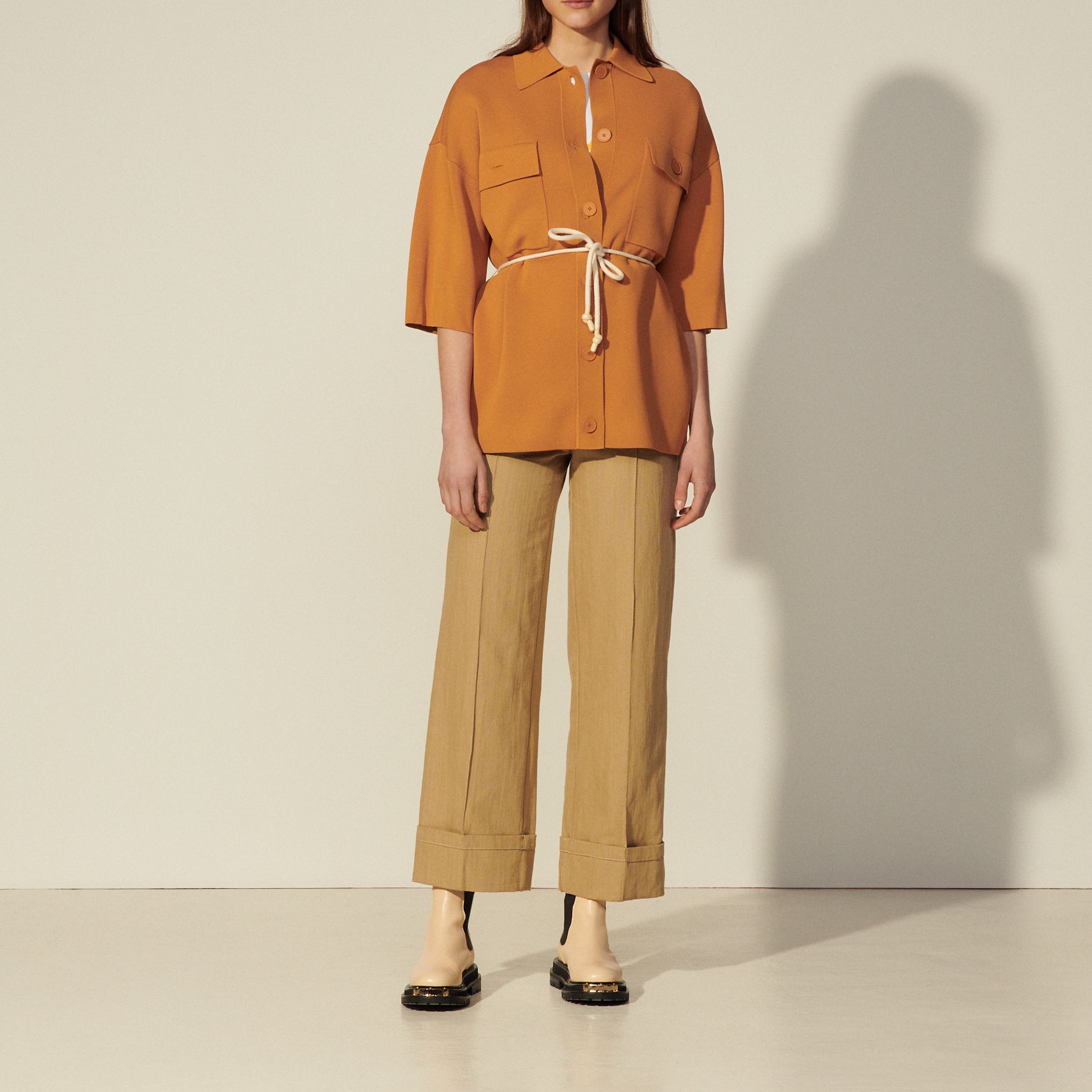 Cardi-coat oversize esprit surChemise Sandro seconde main