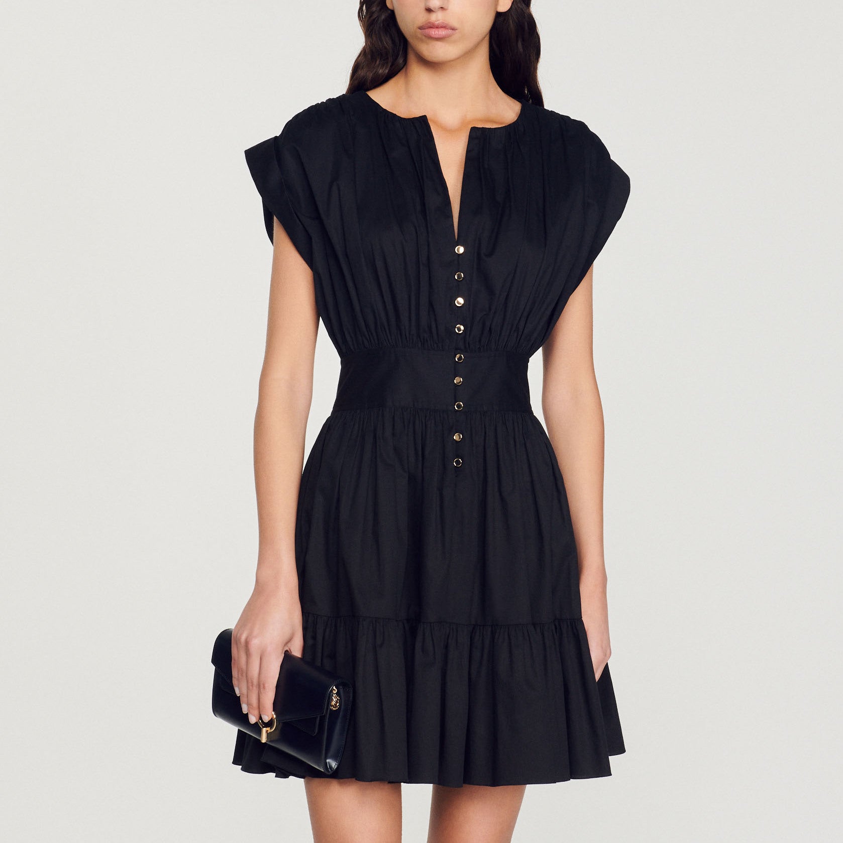 Robe courte froncée Sandro seconde main