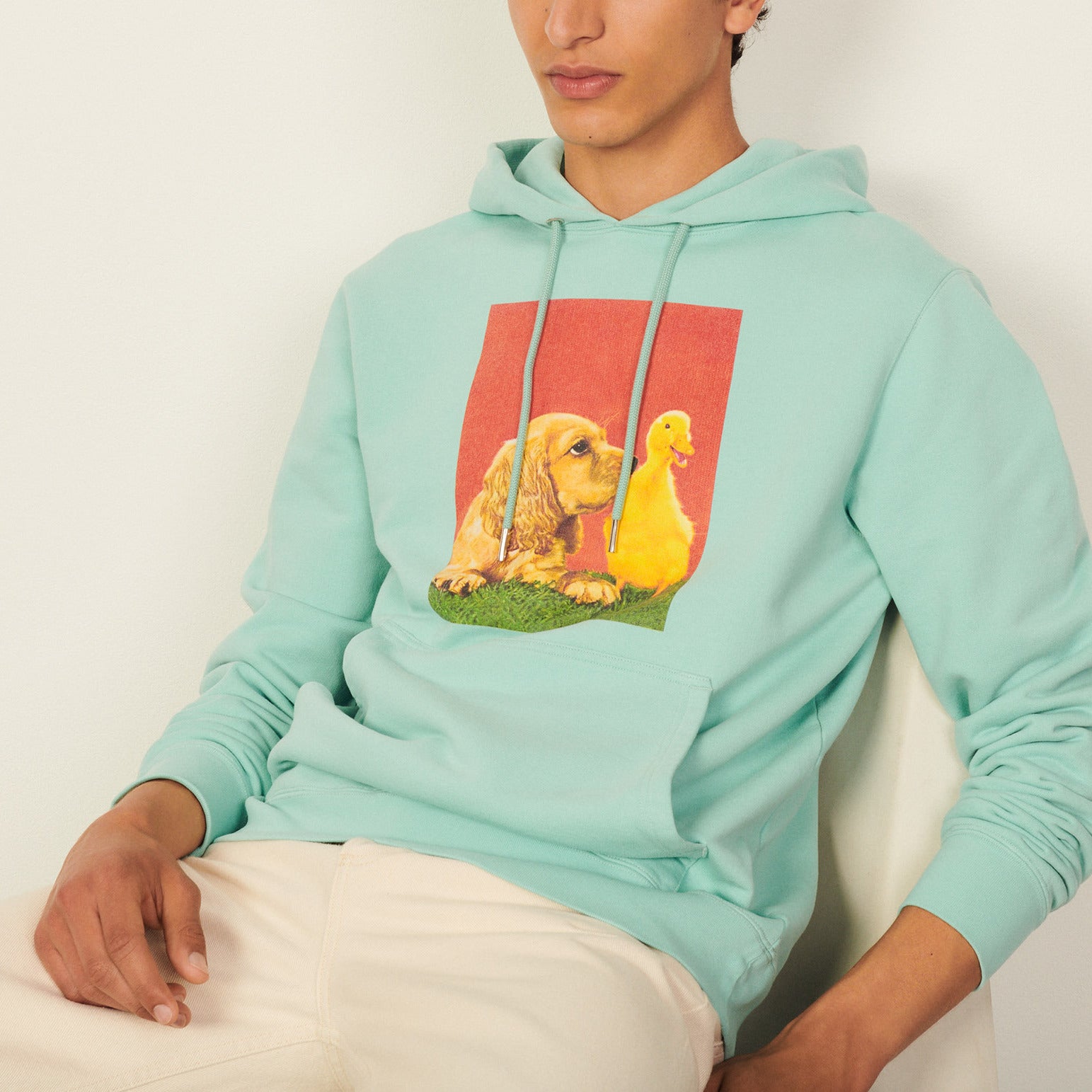 Hoodie en coton avec iconographie Sandro seconde main