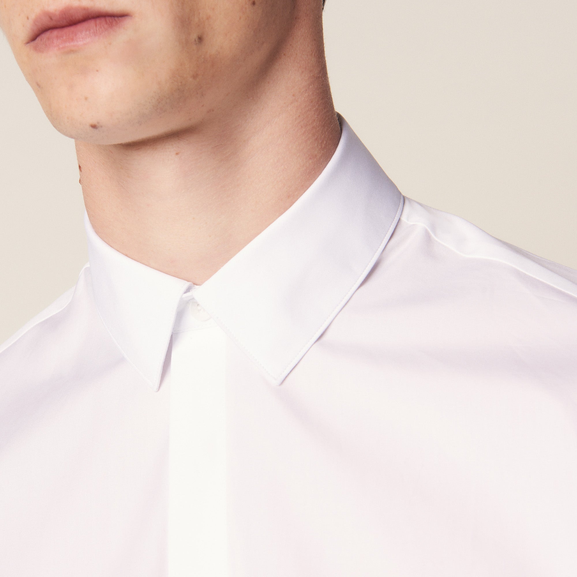 Chemise à patte cachée en popeline Sandro seconde main