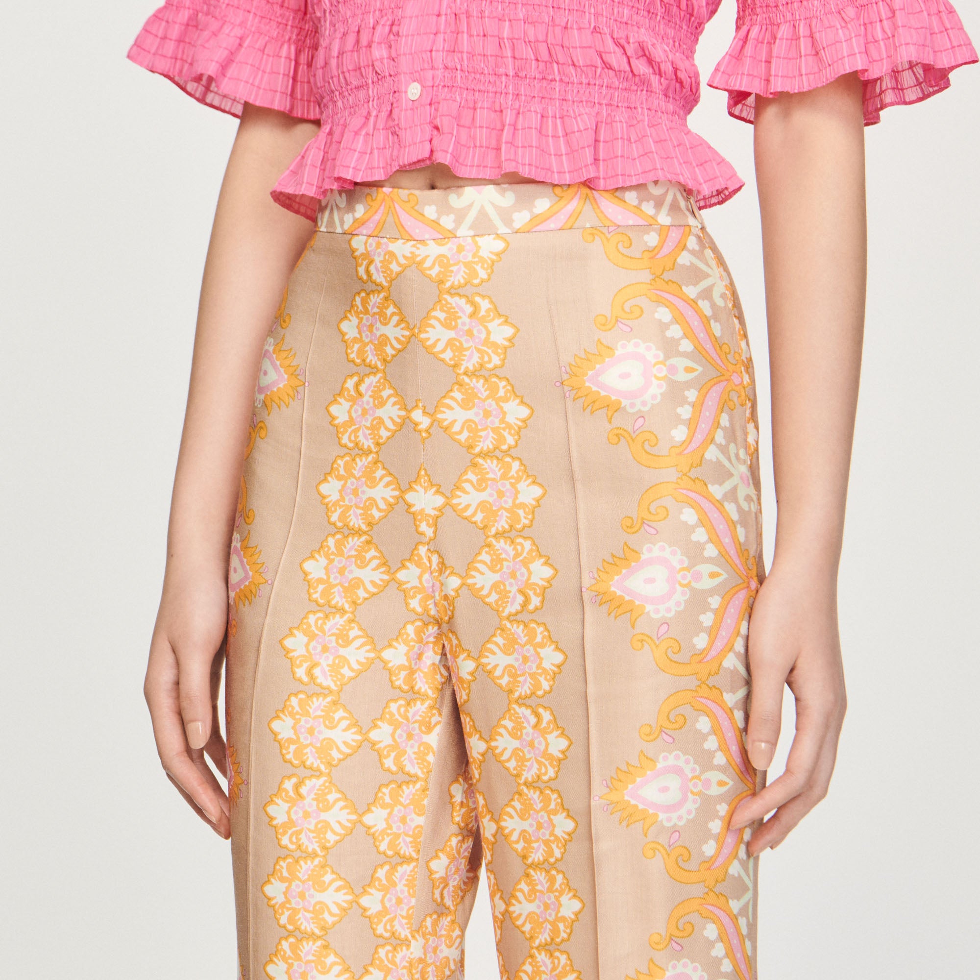 Pantalon fluide imprimé Sandro seconde main