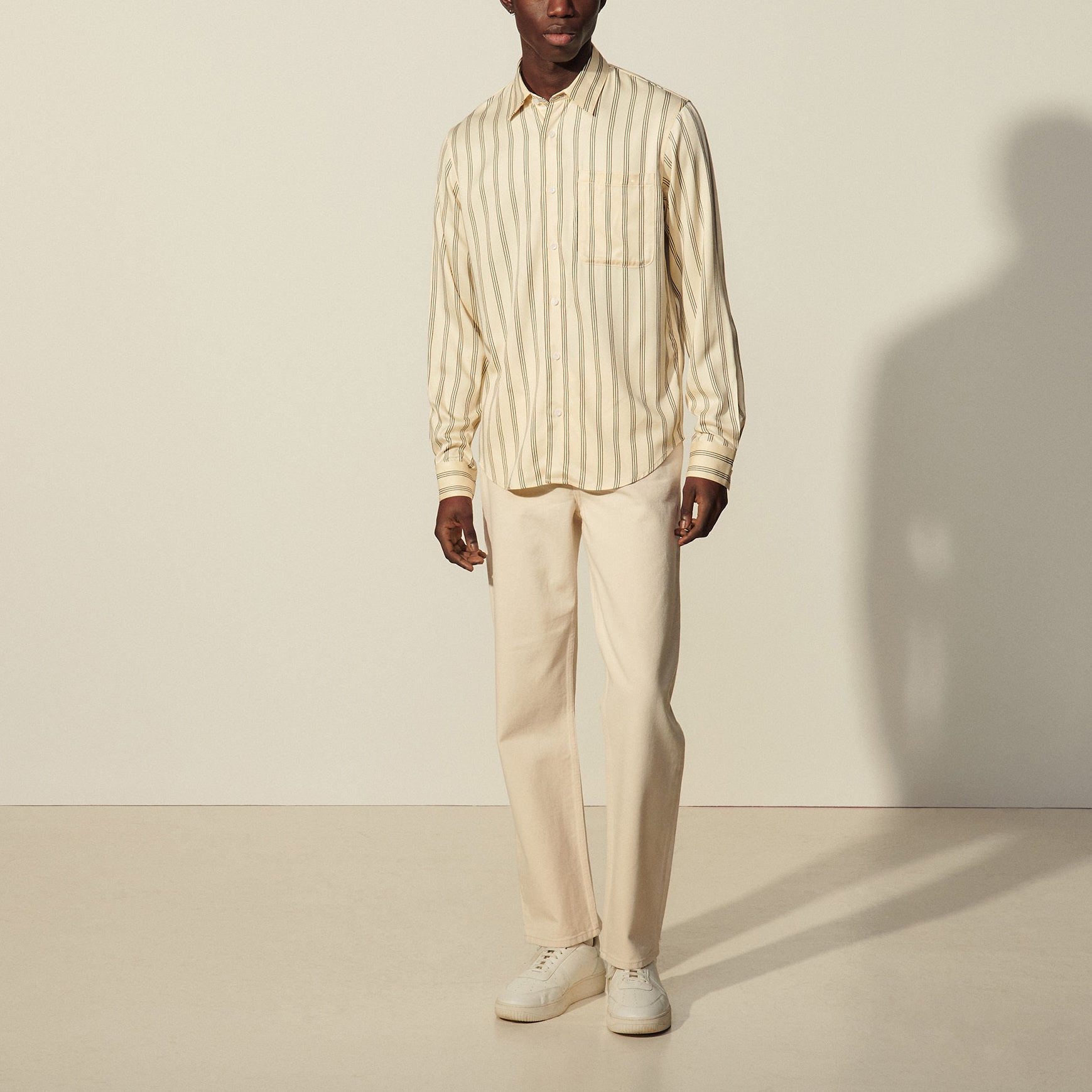 Chemise fluide à rayures tissées Sandro seconde main