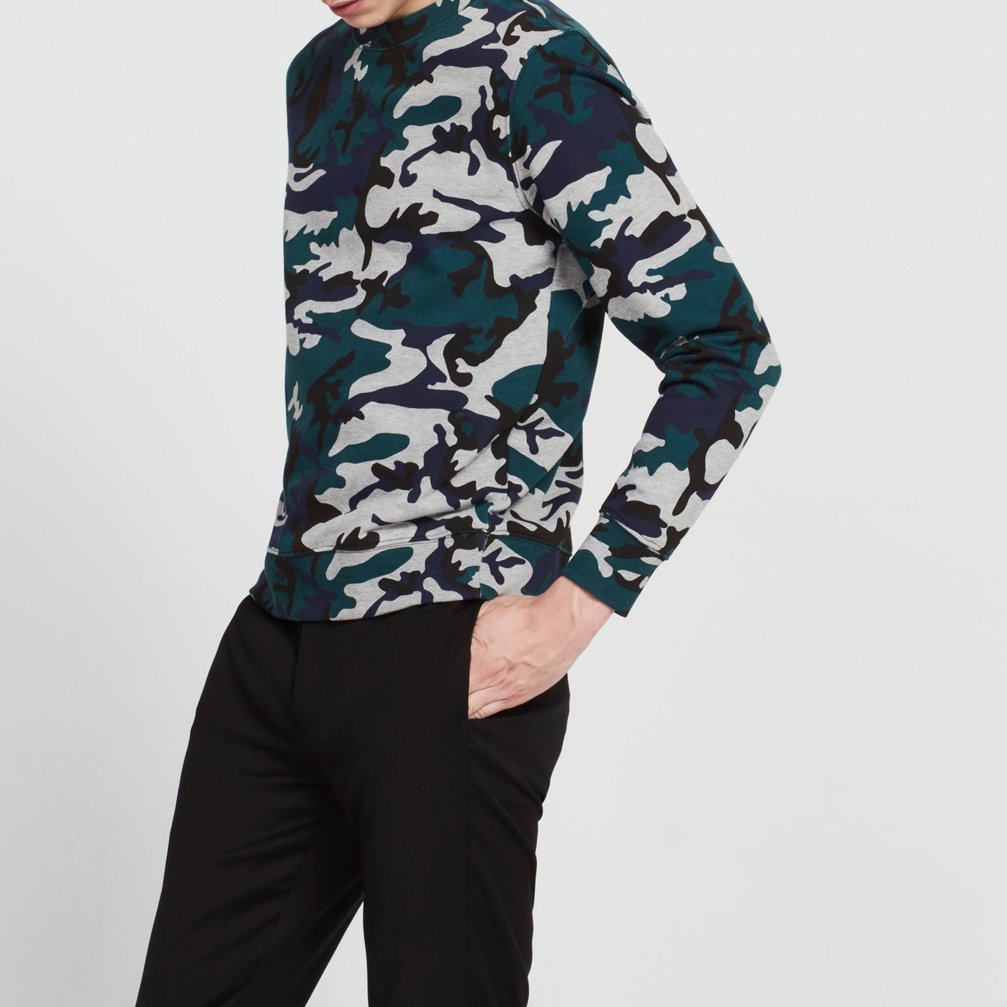 Sweat imprimé camouflage Sandro seconde main