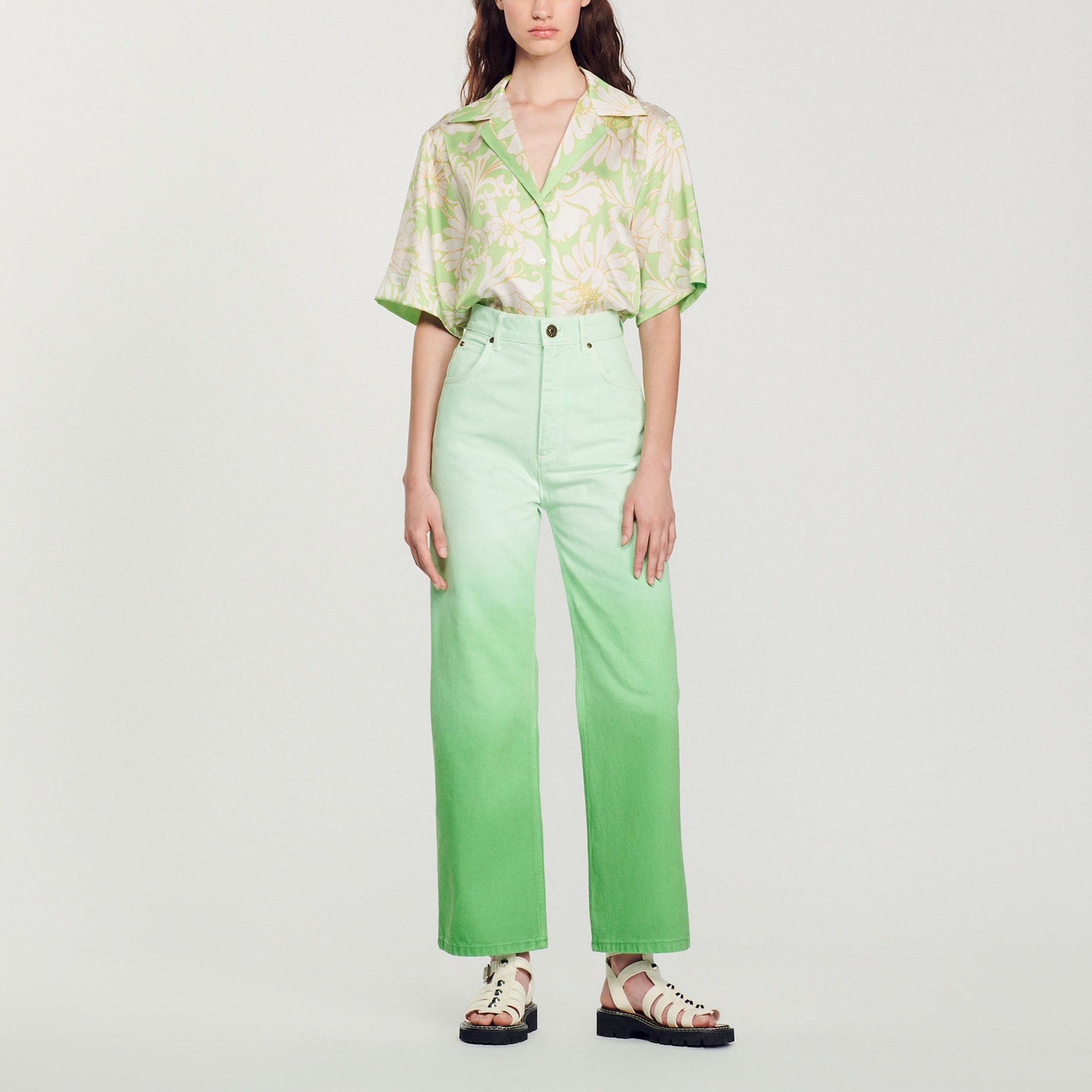 Jean droit effet dégradé Sandro seconde main