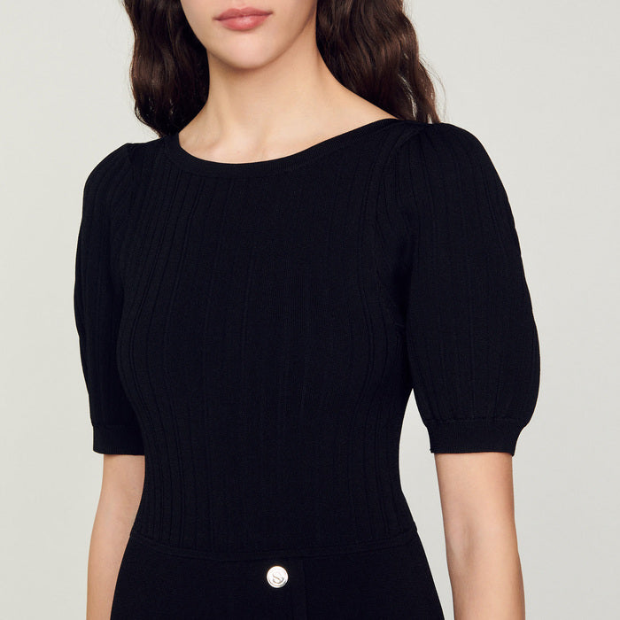 Robe courte à manches ballons Sandro seconde main