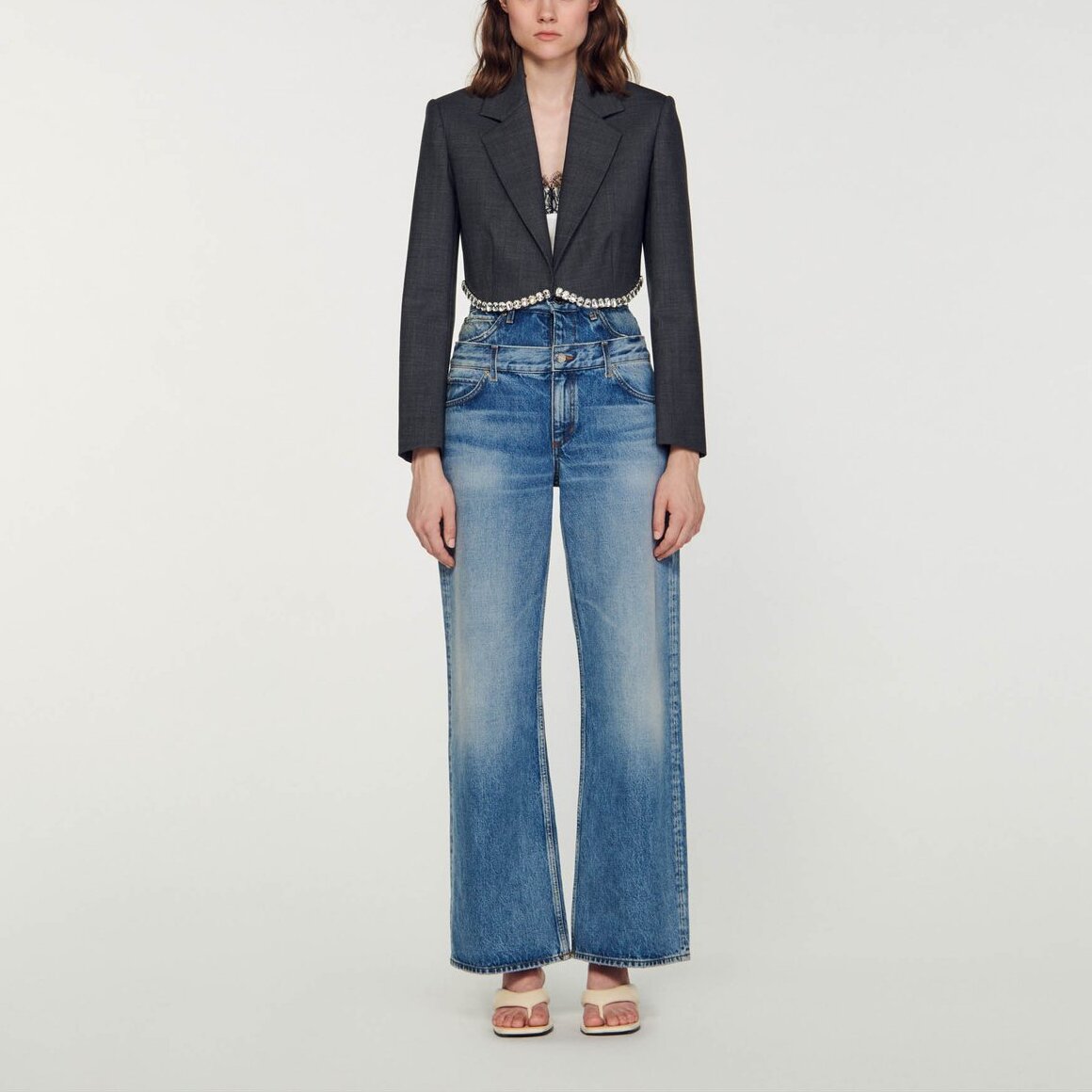 Veste de tailleur courte Sandro seconde main