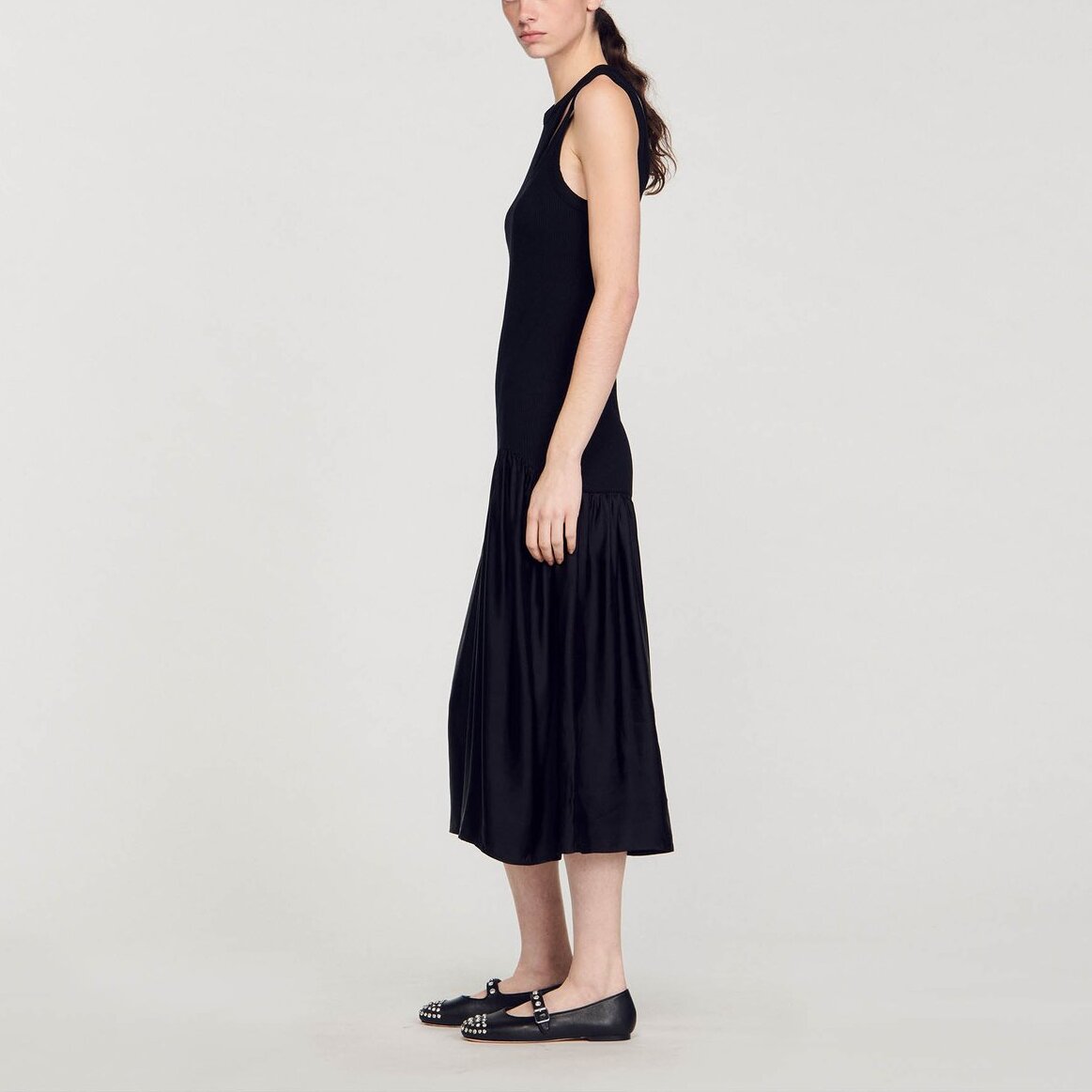 Robe longue bimatières Sandro seconde main