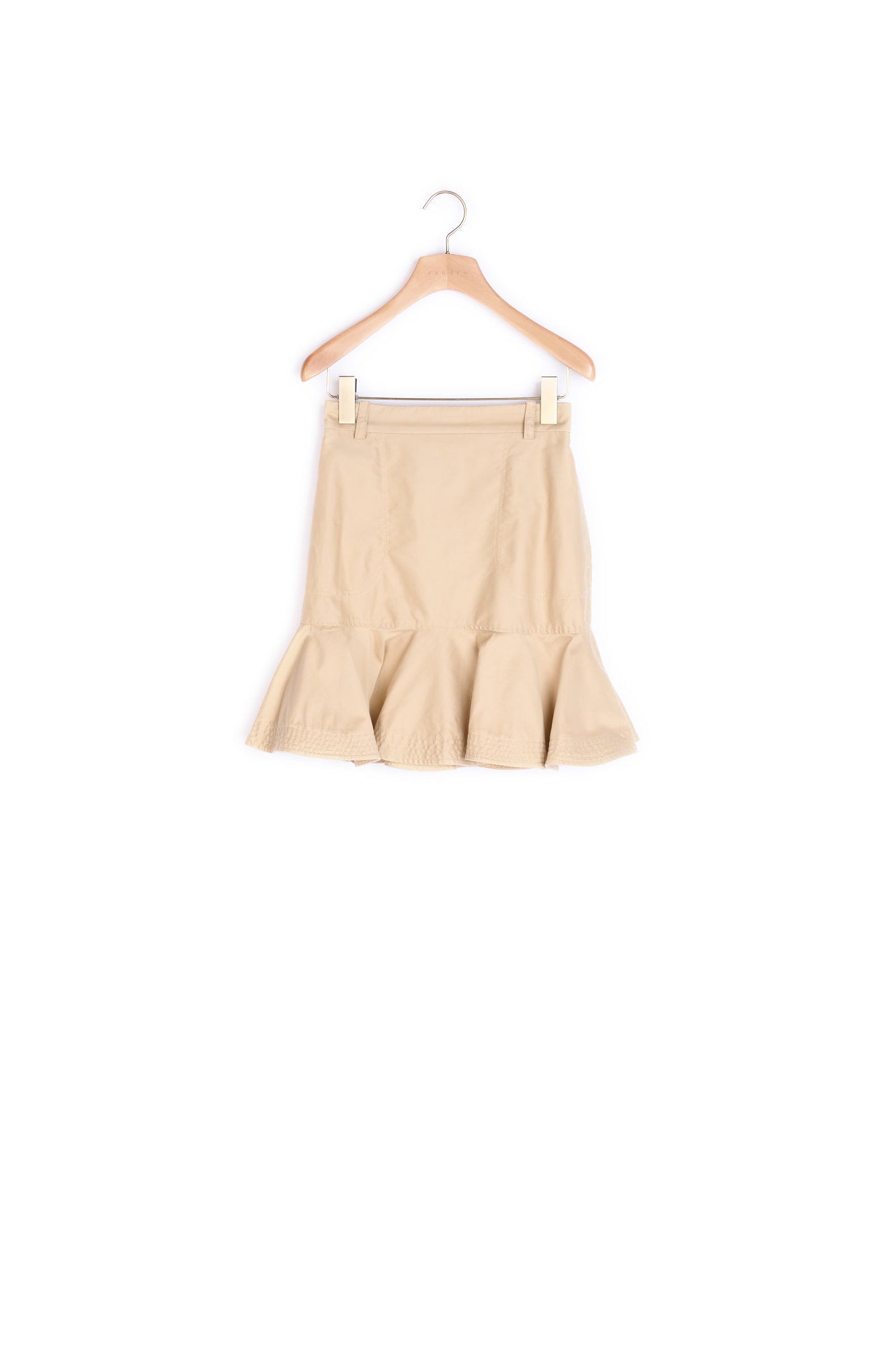 Jupe courte en gabardine de coton Sandro seconde main