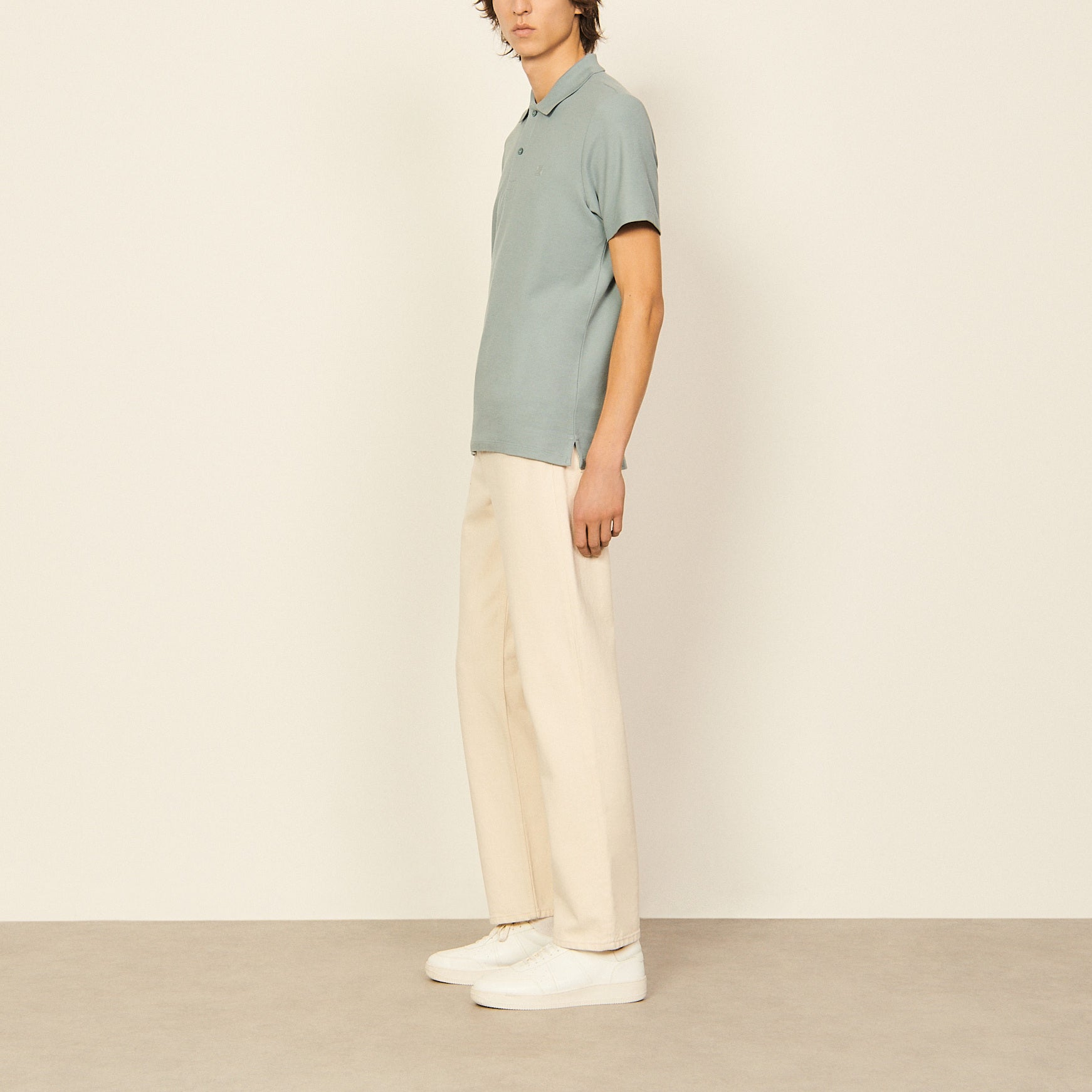 Polo en coton avec logo S Sandro seconde main