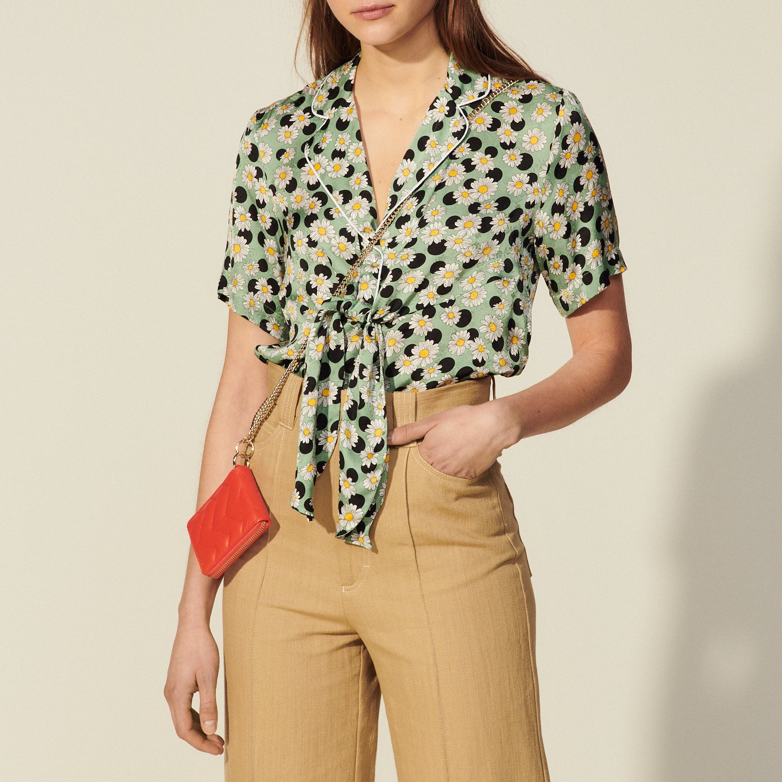 Chemise pyjama imprimée Sandro seconde main