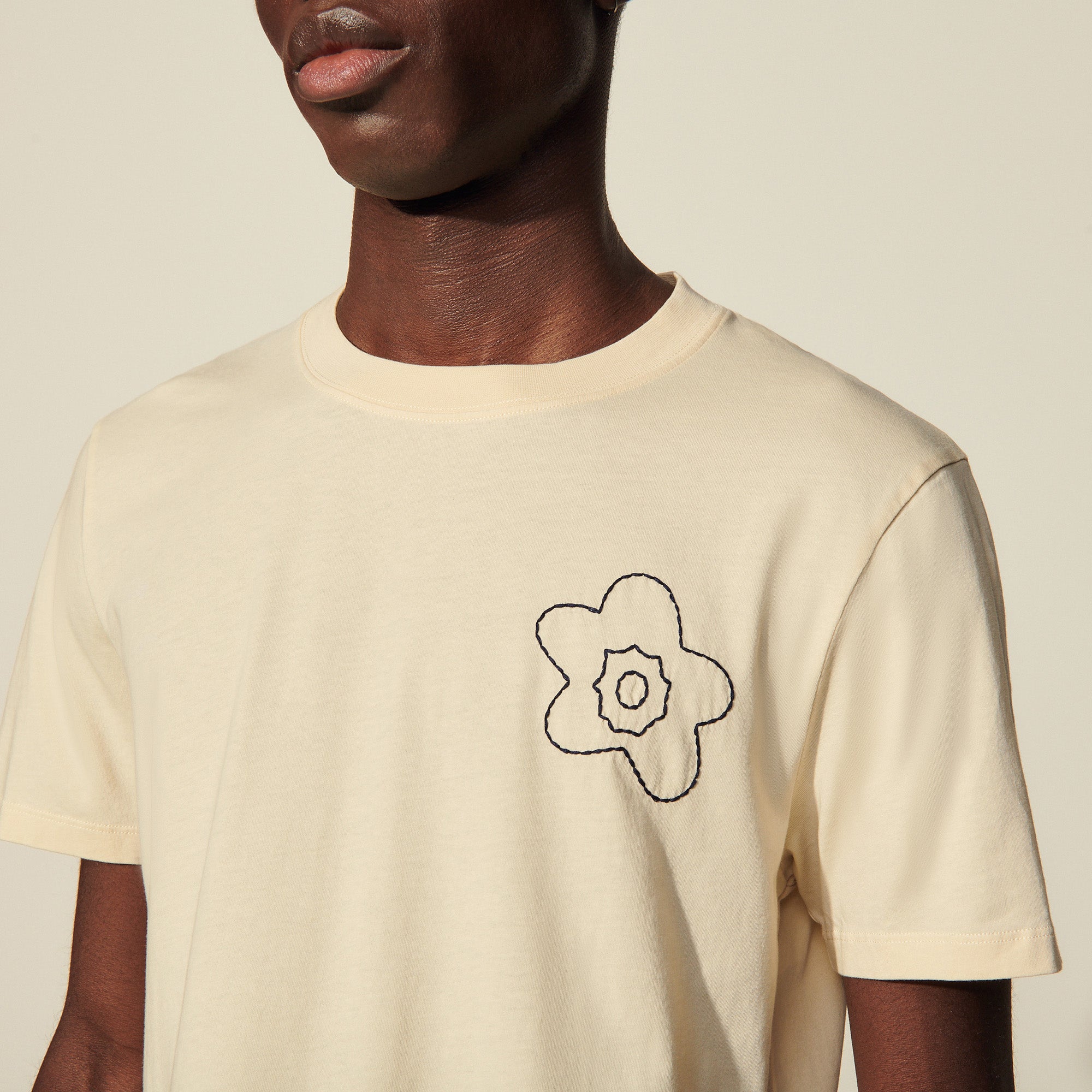 T-shirt en coton à broderie Sandro seconde main