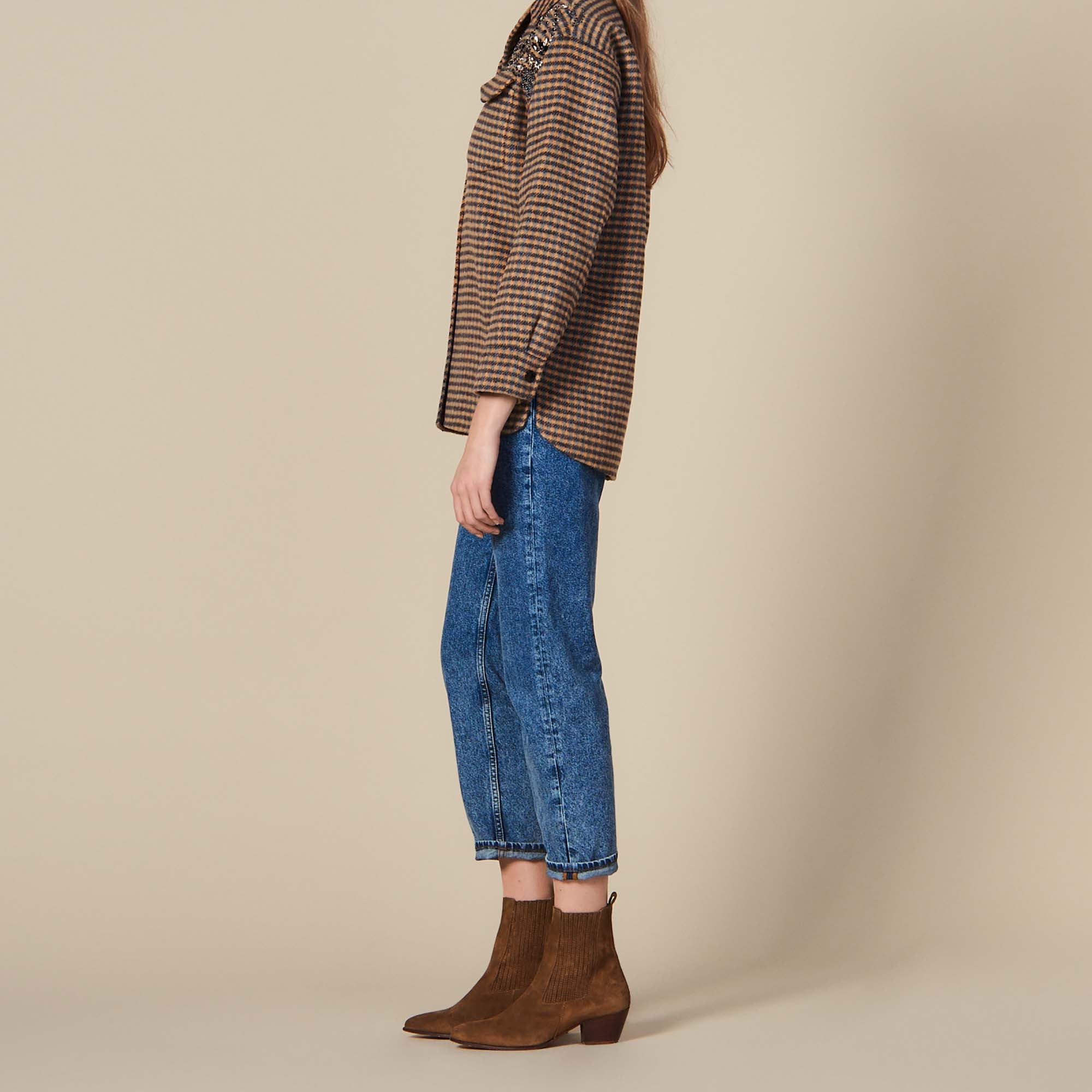 Veste Chemise oversize à carreaux Sandro seconde main