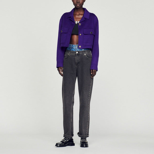 Manteau court en laine Sandro seconde main