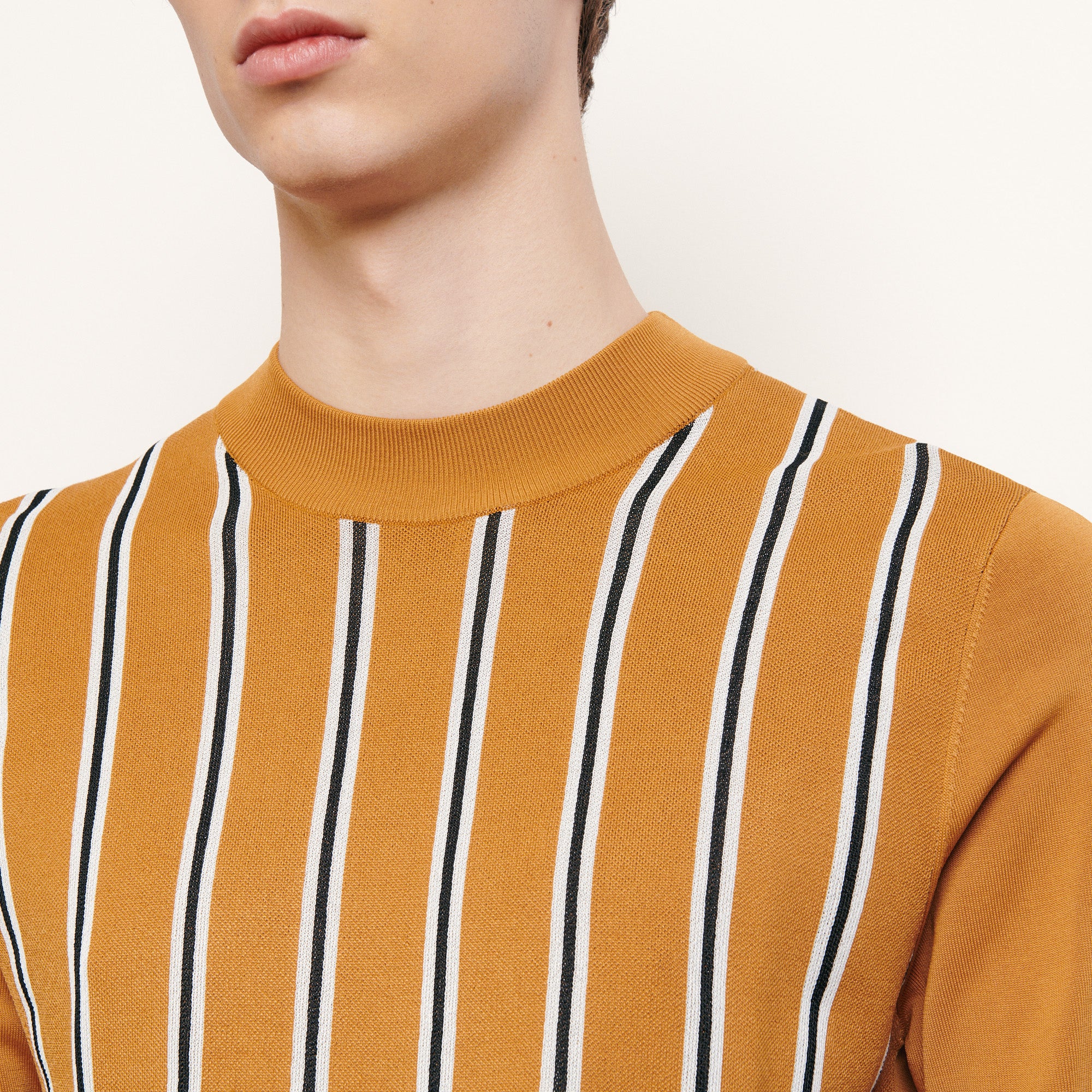 T-shirt rayé en Maille Sandro seconde main