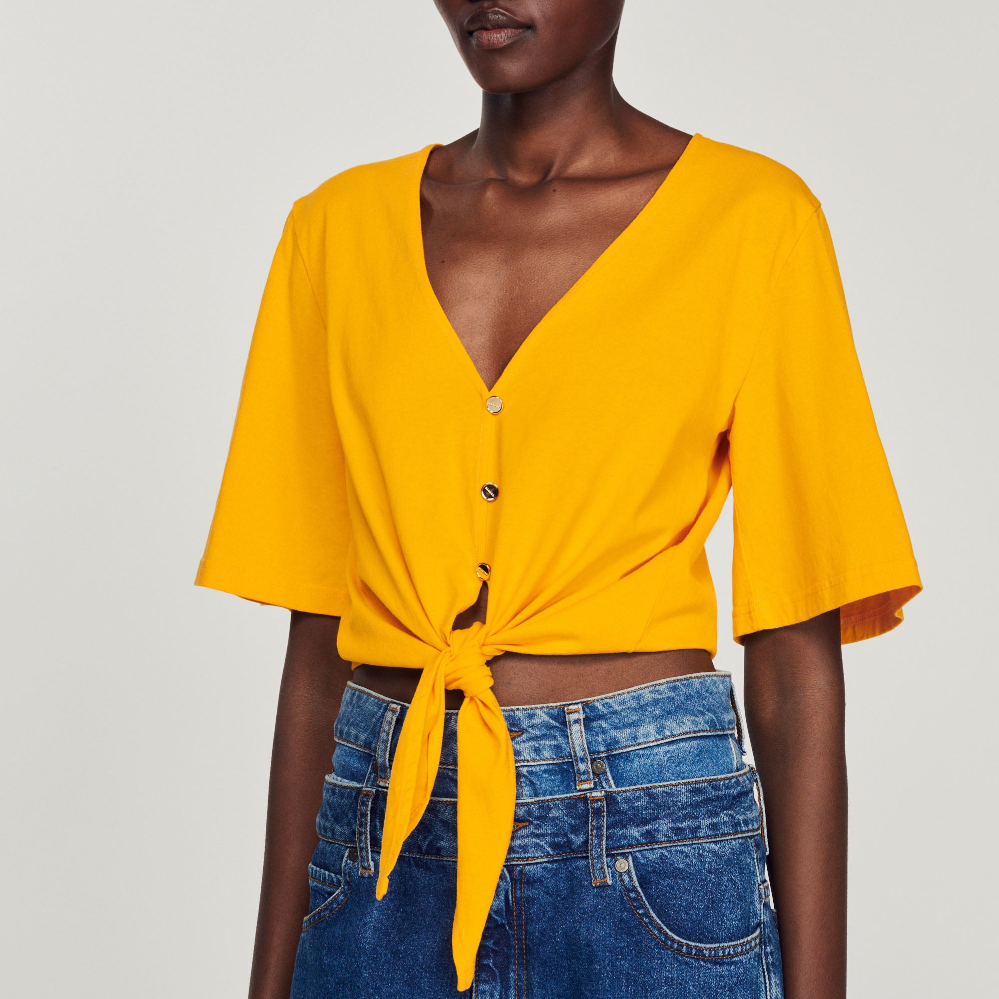 T-shirt court bijoux Sandro seconde main