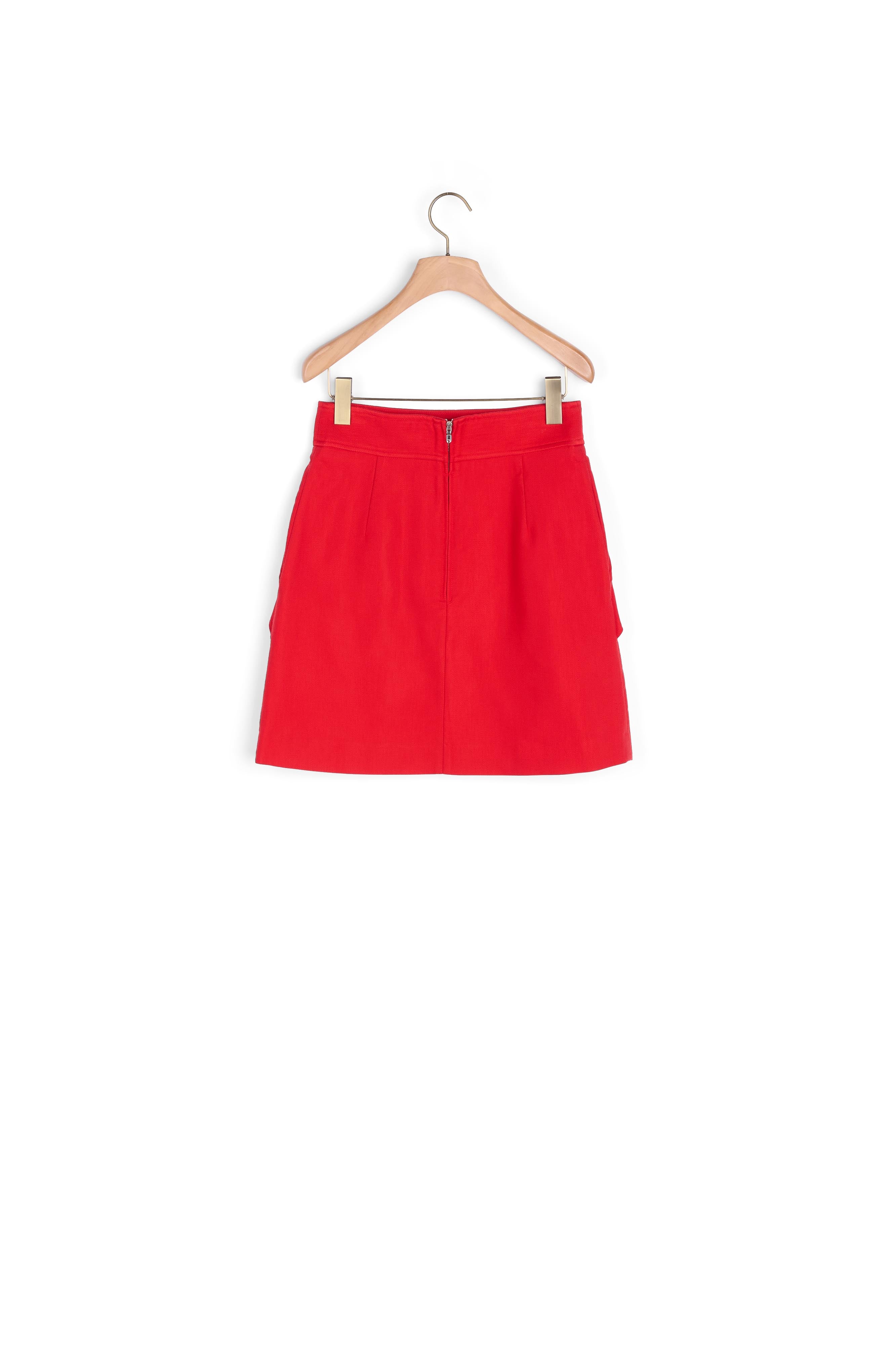 Jupe coton mélangé avec poches volantées Sandro seconde main