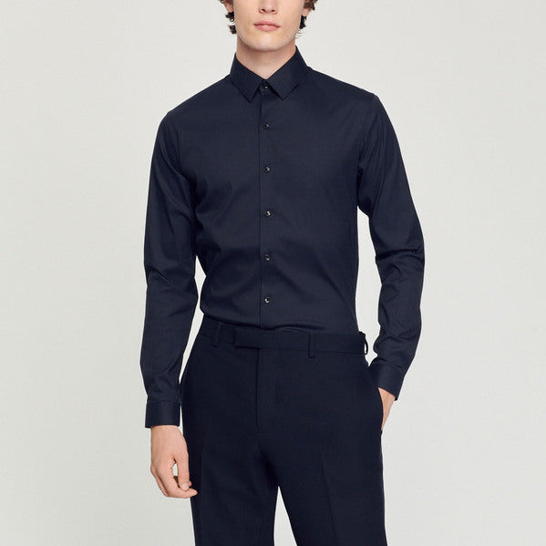 Chemise en coton stretch Sandro seconde main