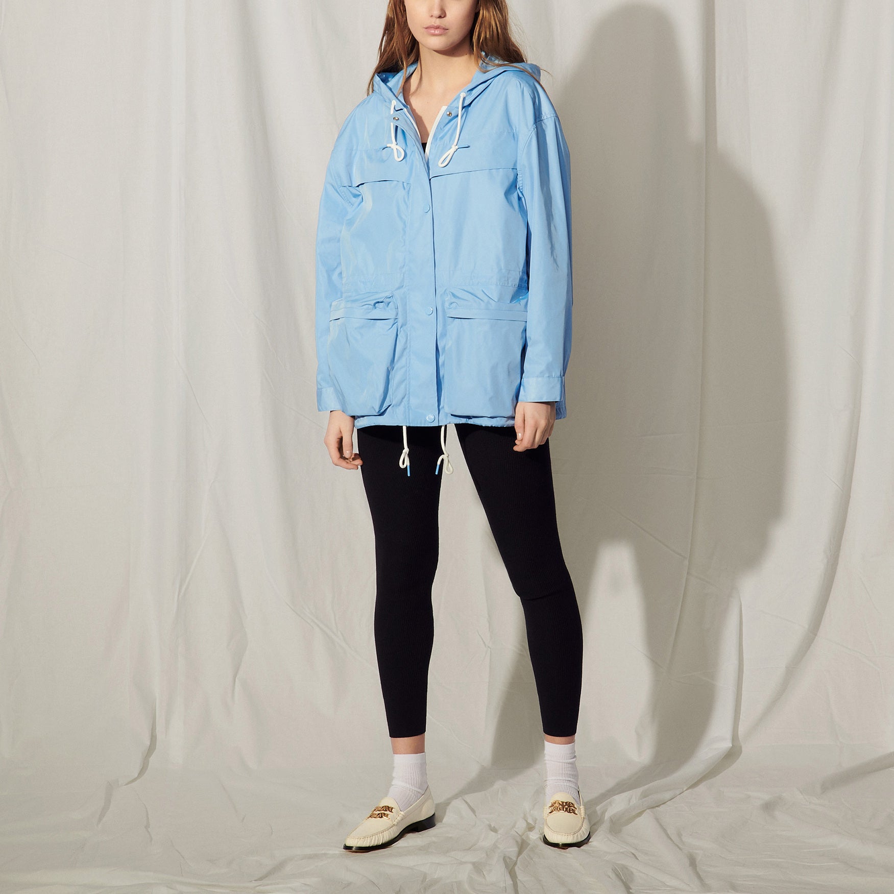 Blouson en nylon à capuche Sandro seconde main