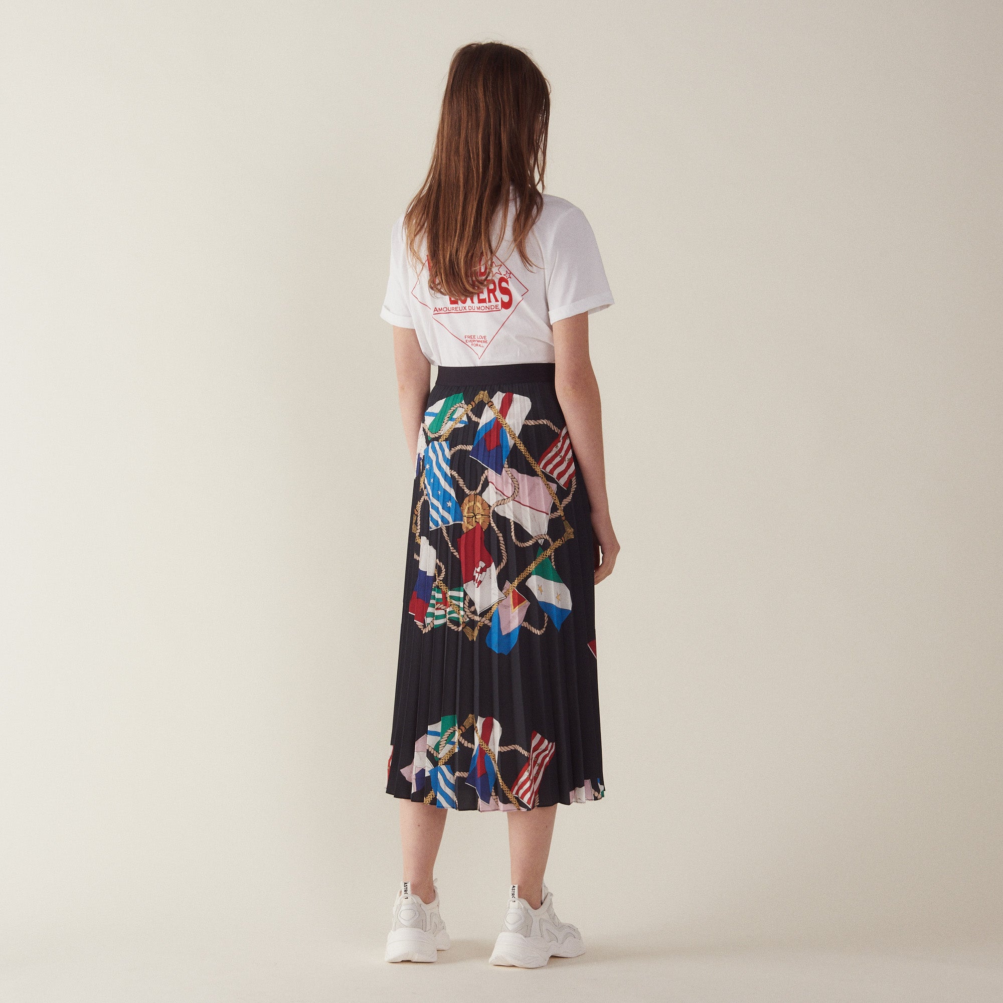 Jupe plissée imprimée Sandro seconde main