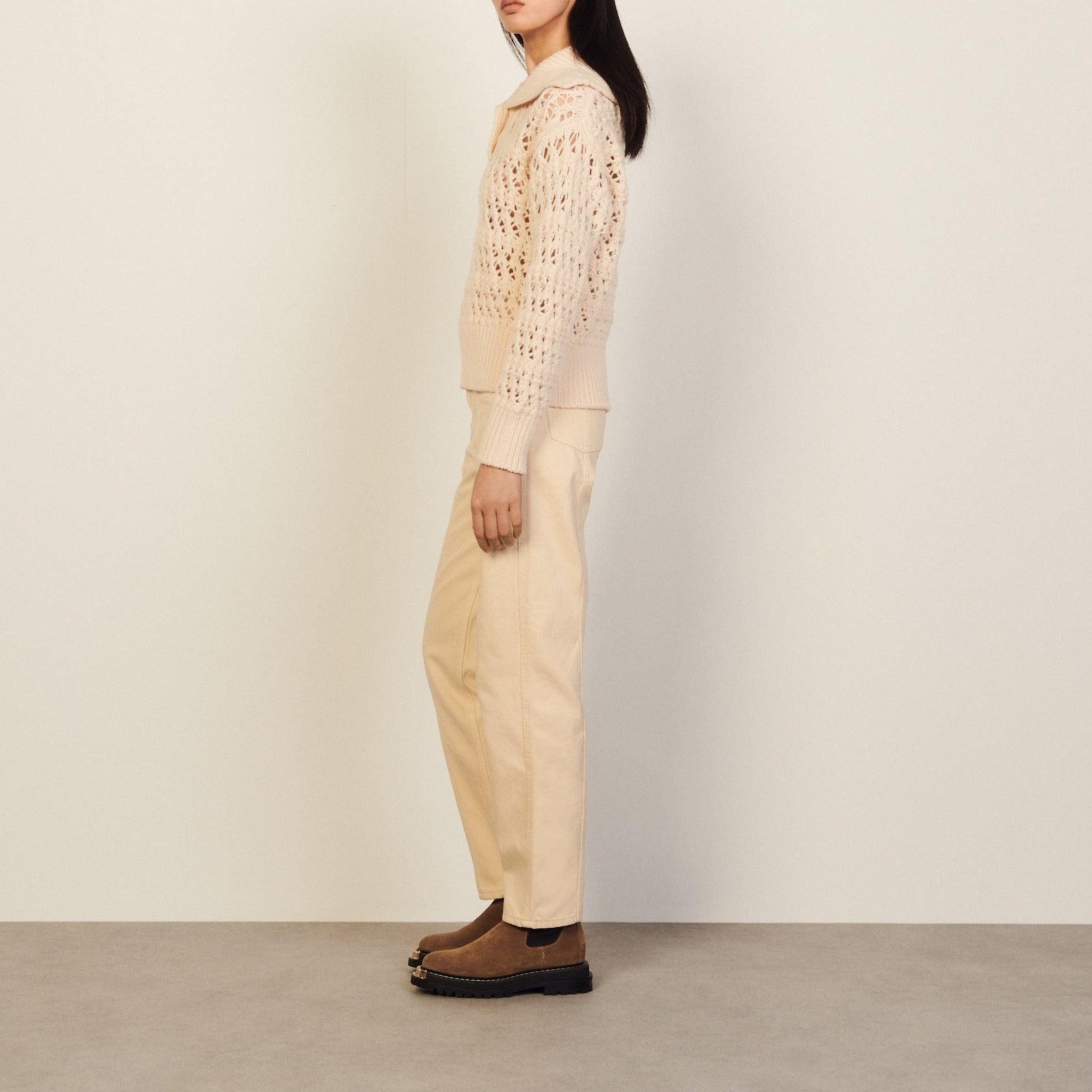 Pull Ecru Sandro seconde main