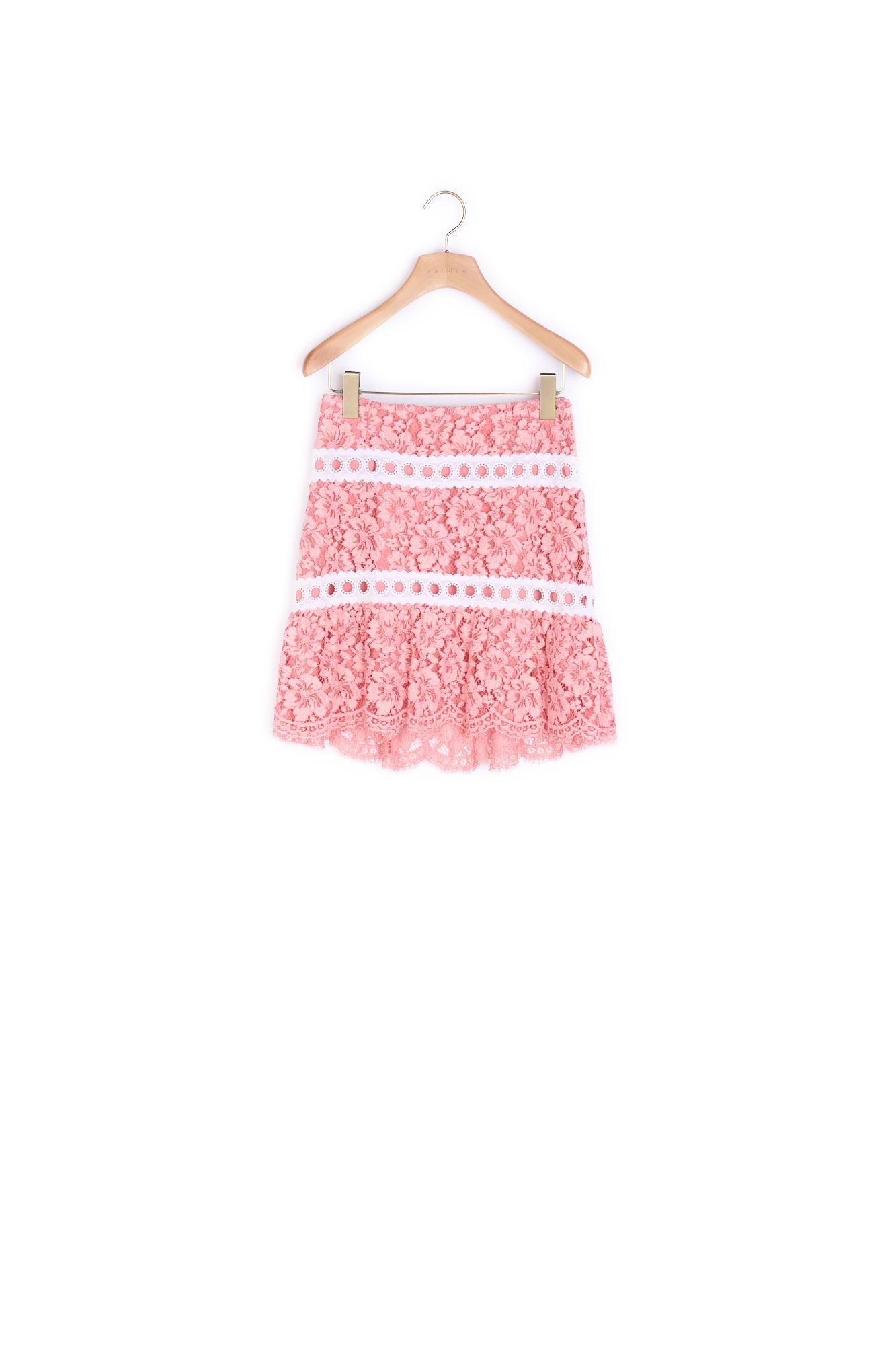 Jupe en dentelle ornée de galons Sandro seconde main