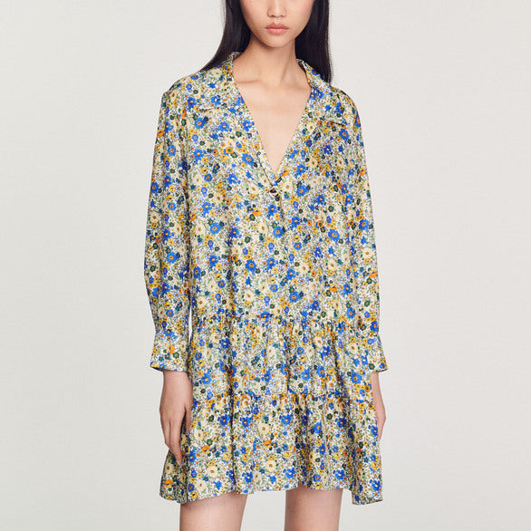 Robe courte imprimé Blossom Sandro seconde main