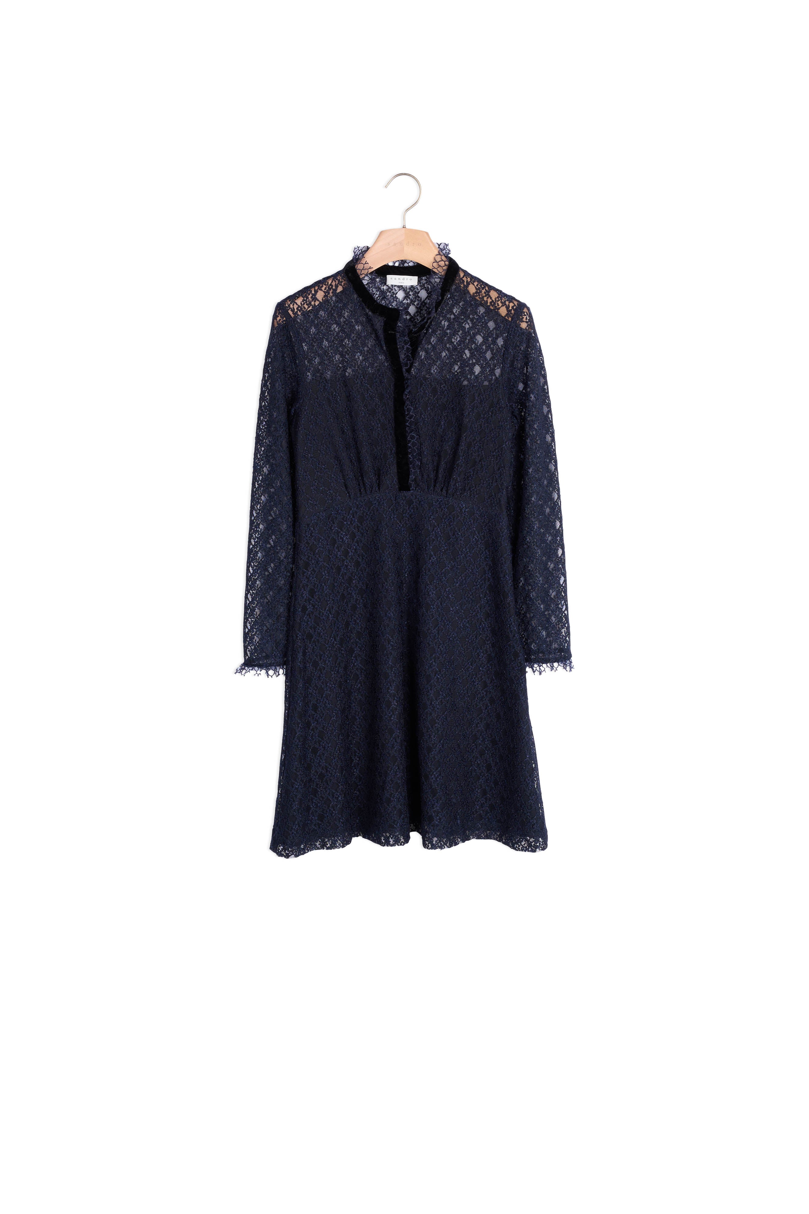 Robe manches longues en dentelle Sandro seconde main