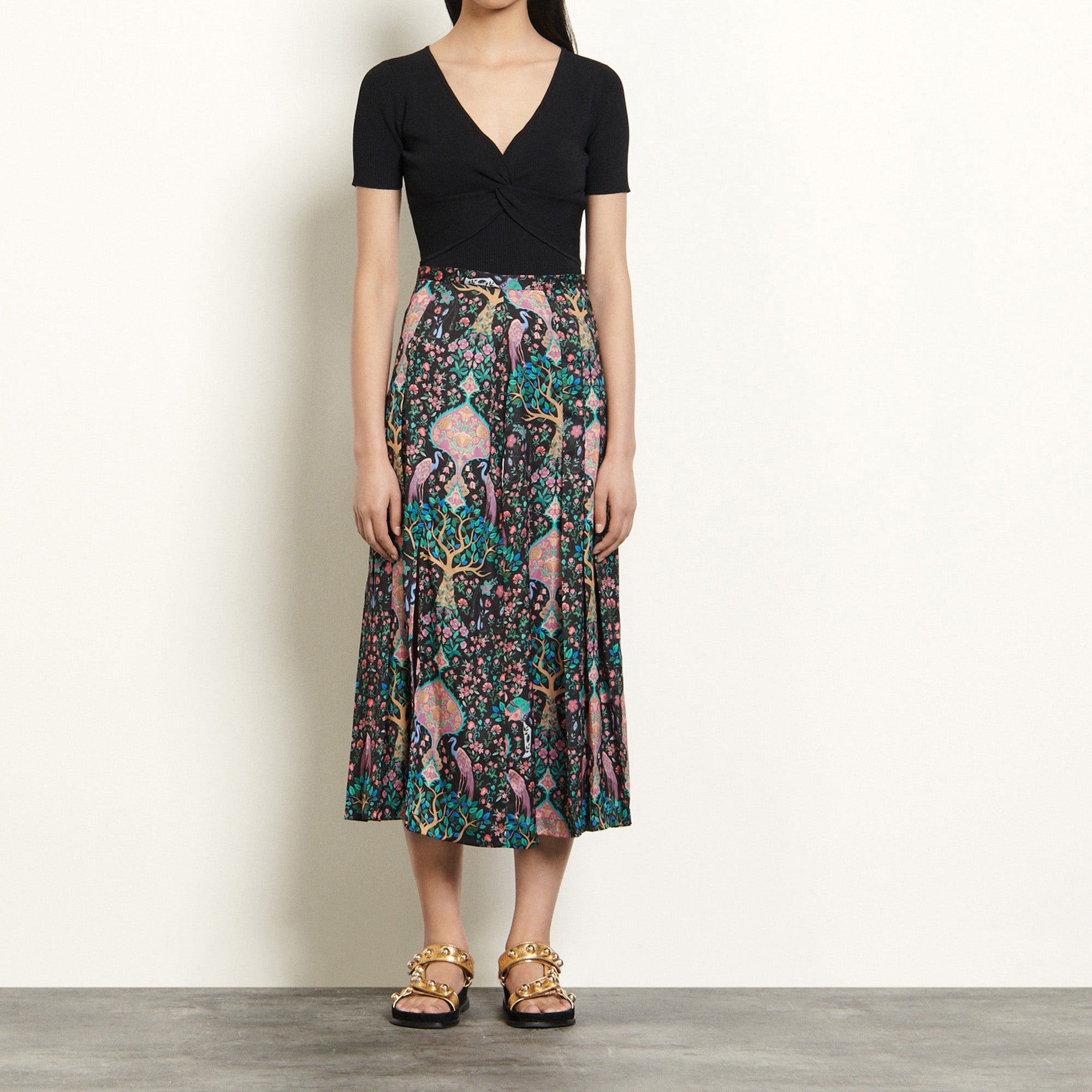 Jupe longue imprimée Sandro seconde main