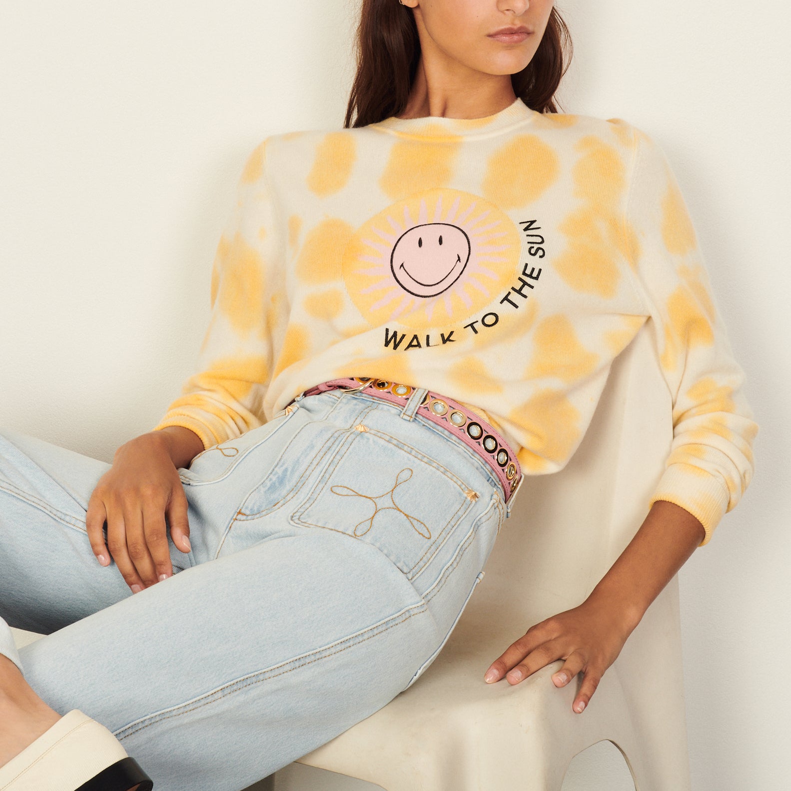 Smiley® Pull jacquard tie and dye Sandro seconde main