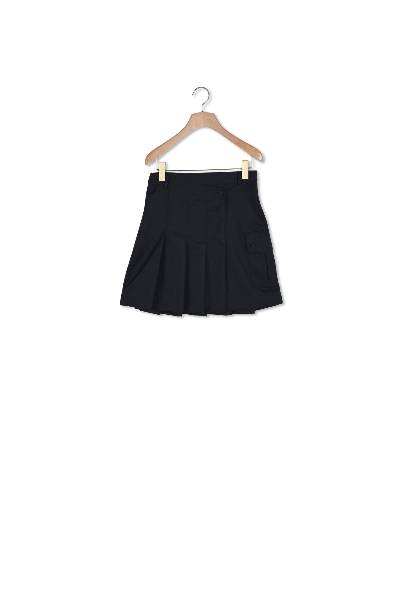 Jupe courte plissée asymétrique Sandro seconde main