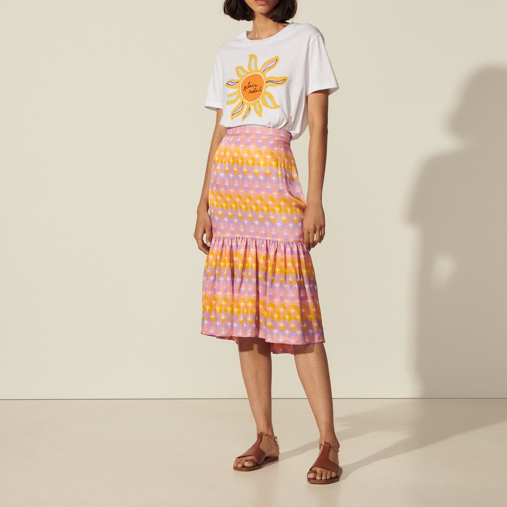 Jupe longue imprimée Sandro seconde main