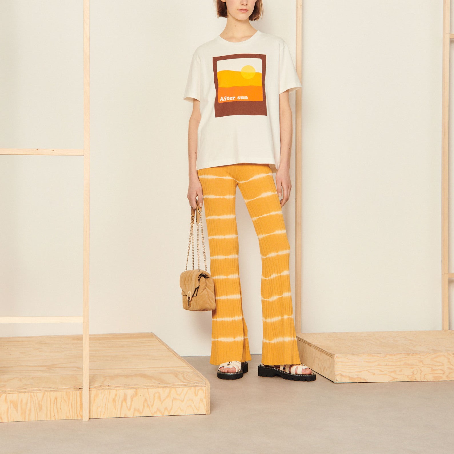 Pantalon tie and dye en Maille Sandro seconde main