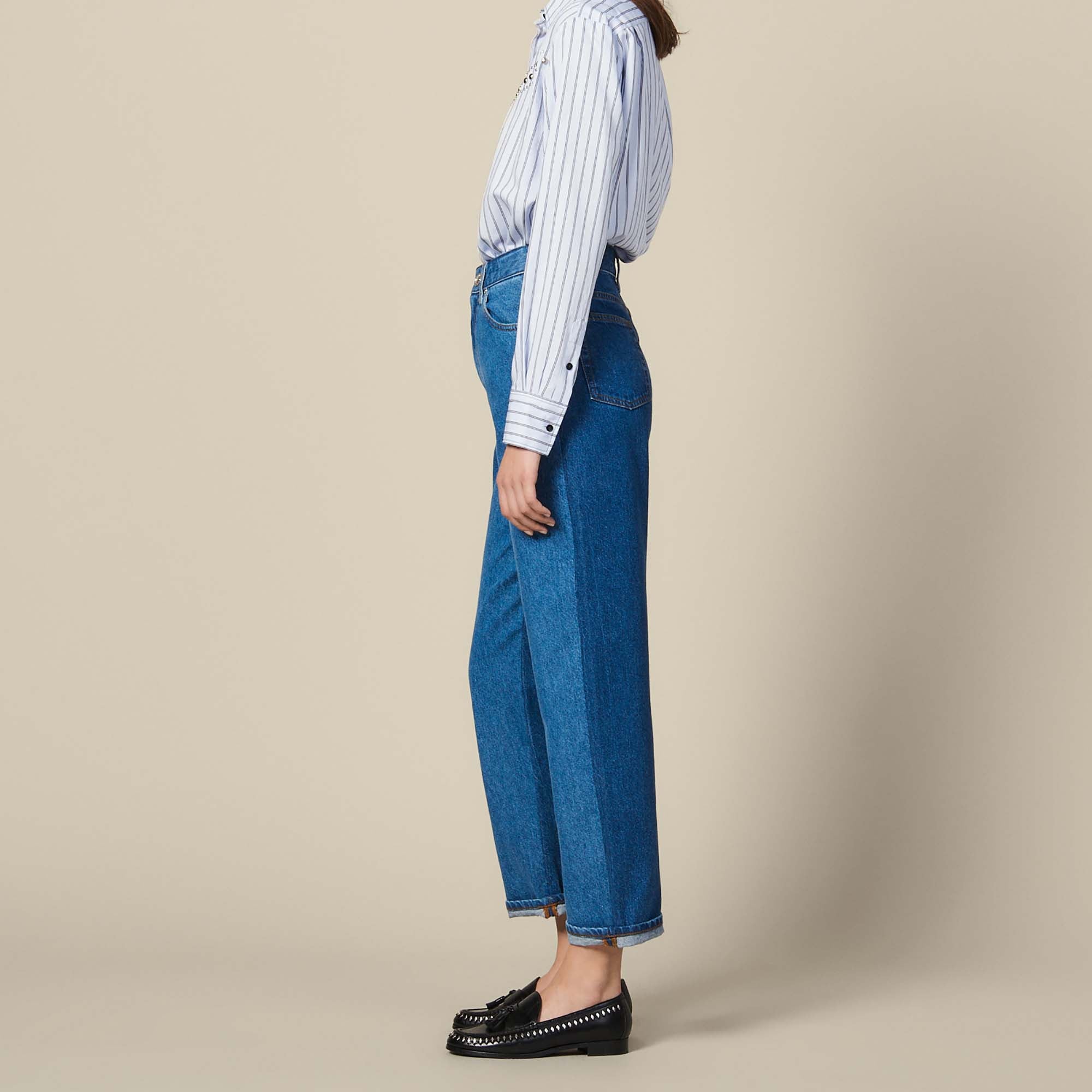 Jean coupe mom bicolore Sandro seconde main