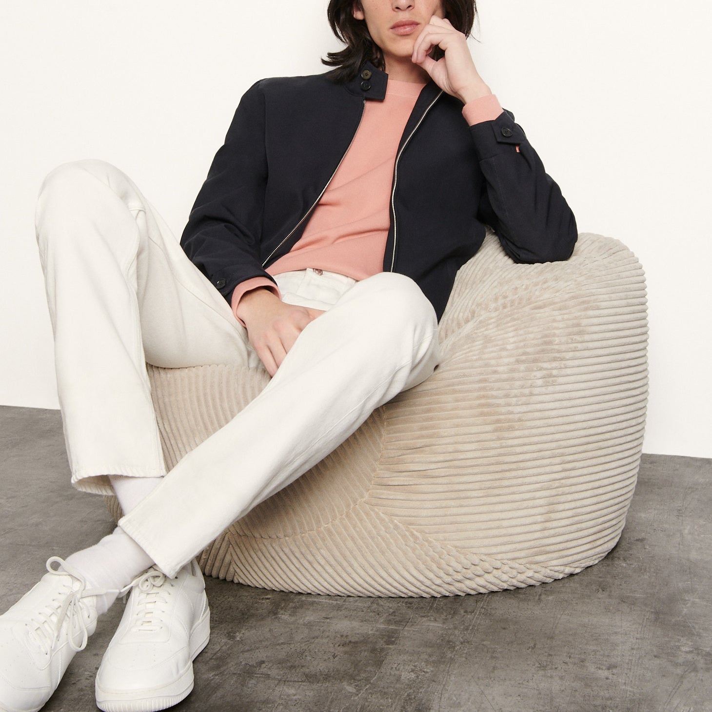 Blouson zippé en coton Sandro seconde main