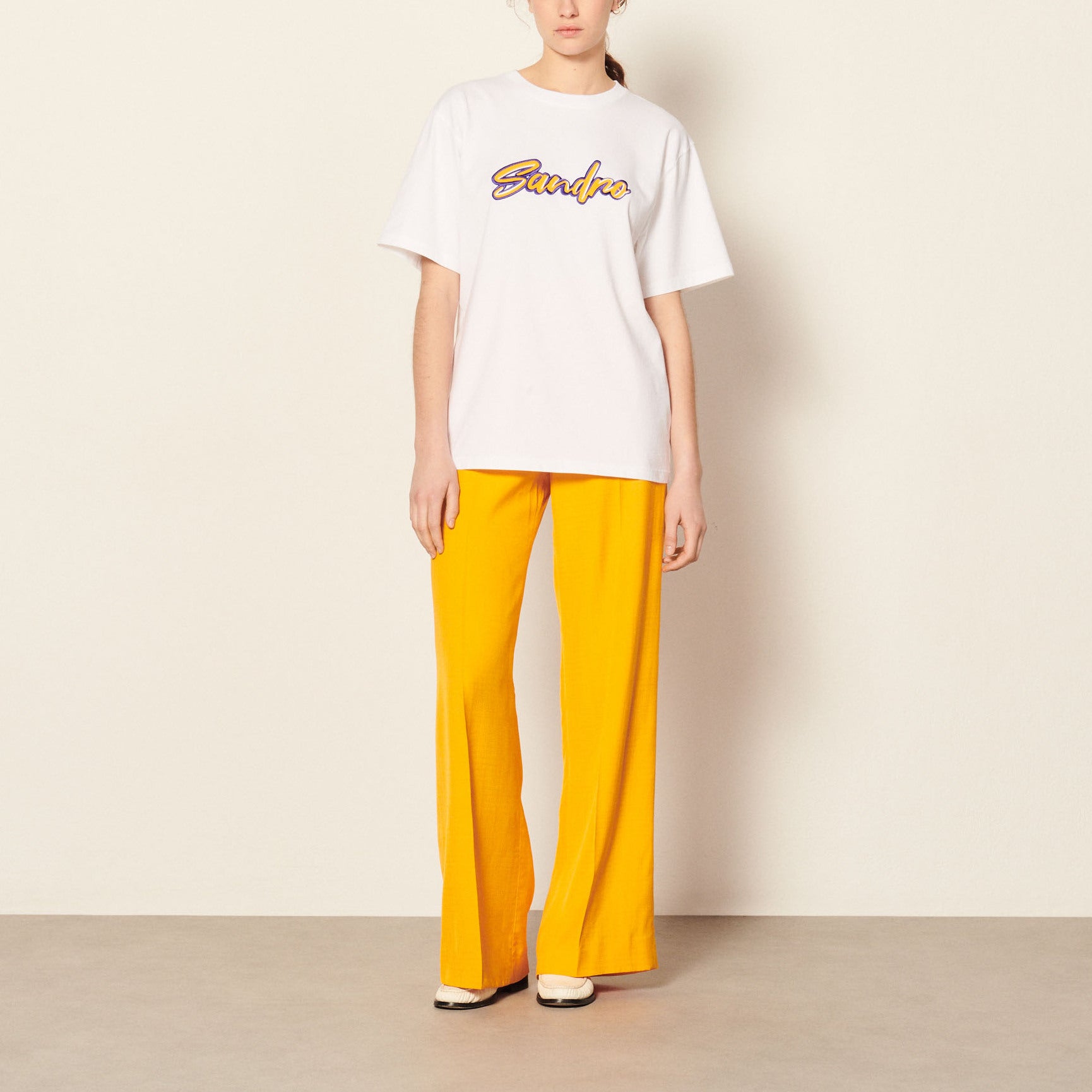 T-shirt brodé Sandro seconde main