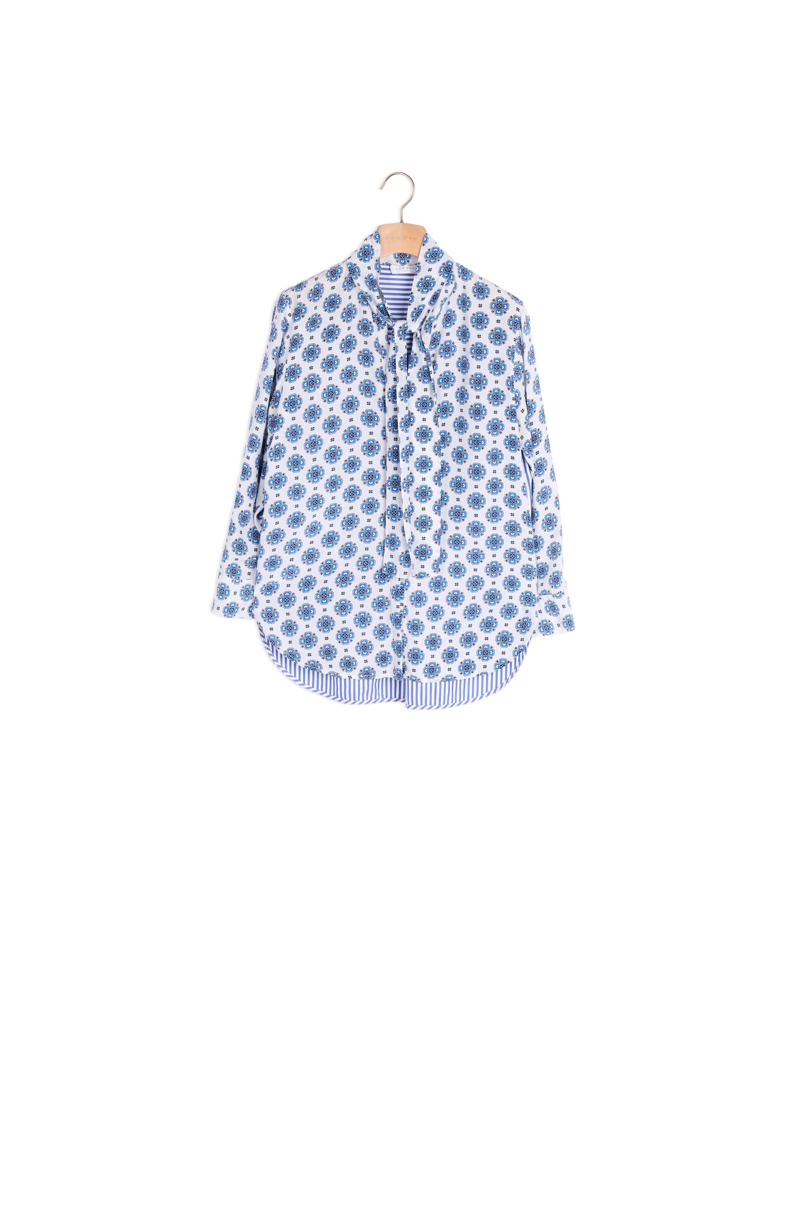 Chemise en soie imprimée mosaïque Sandro seconde main