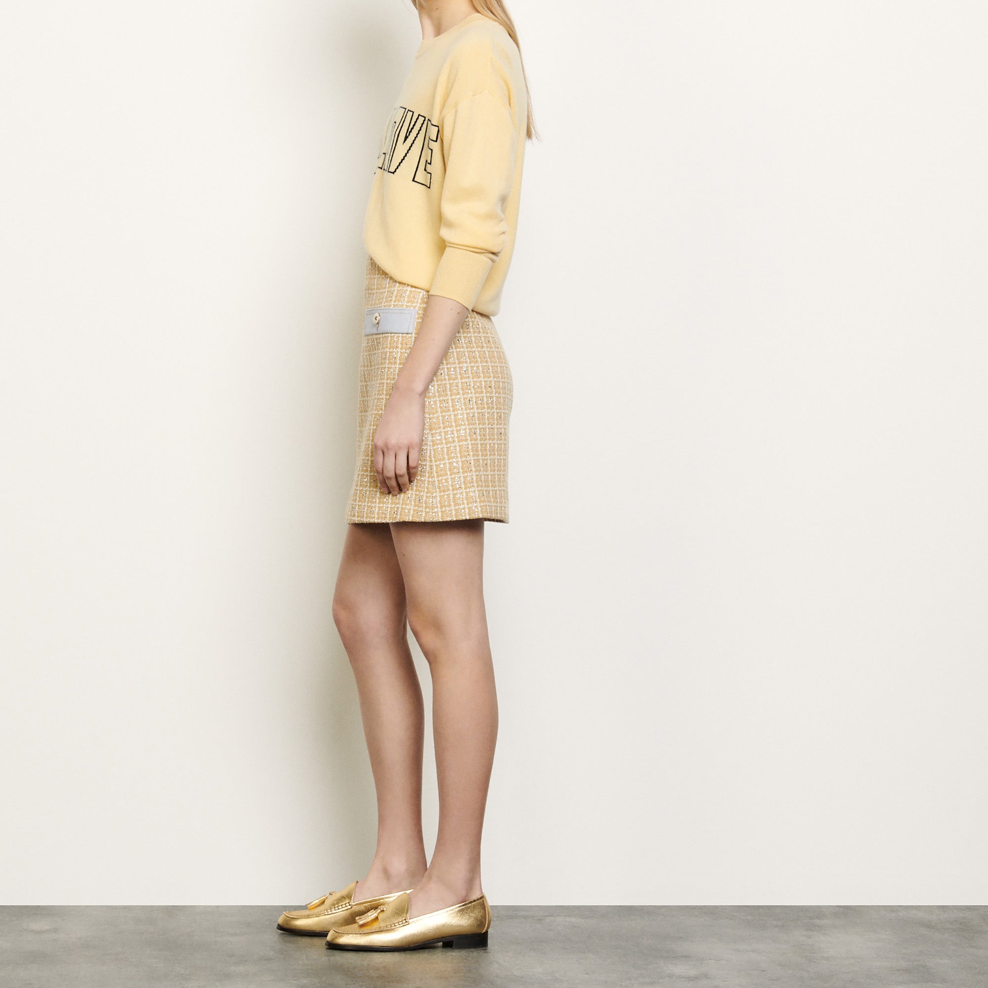 Jupe courte en tweed Sandro seconde main