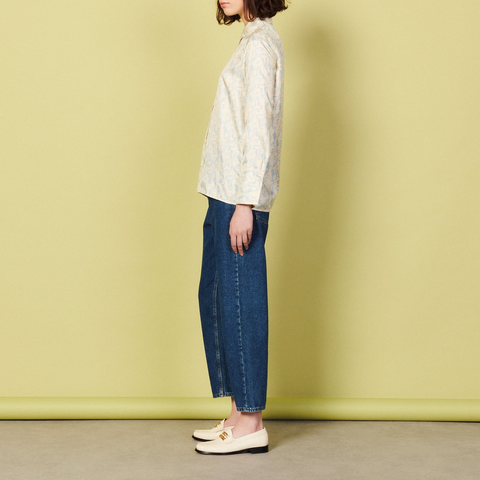 Chemise fluide en soie imprimée Sandro seconde main