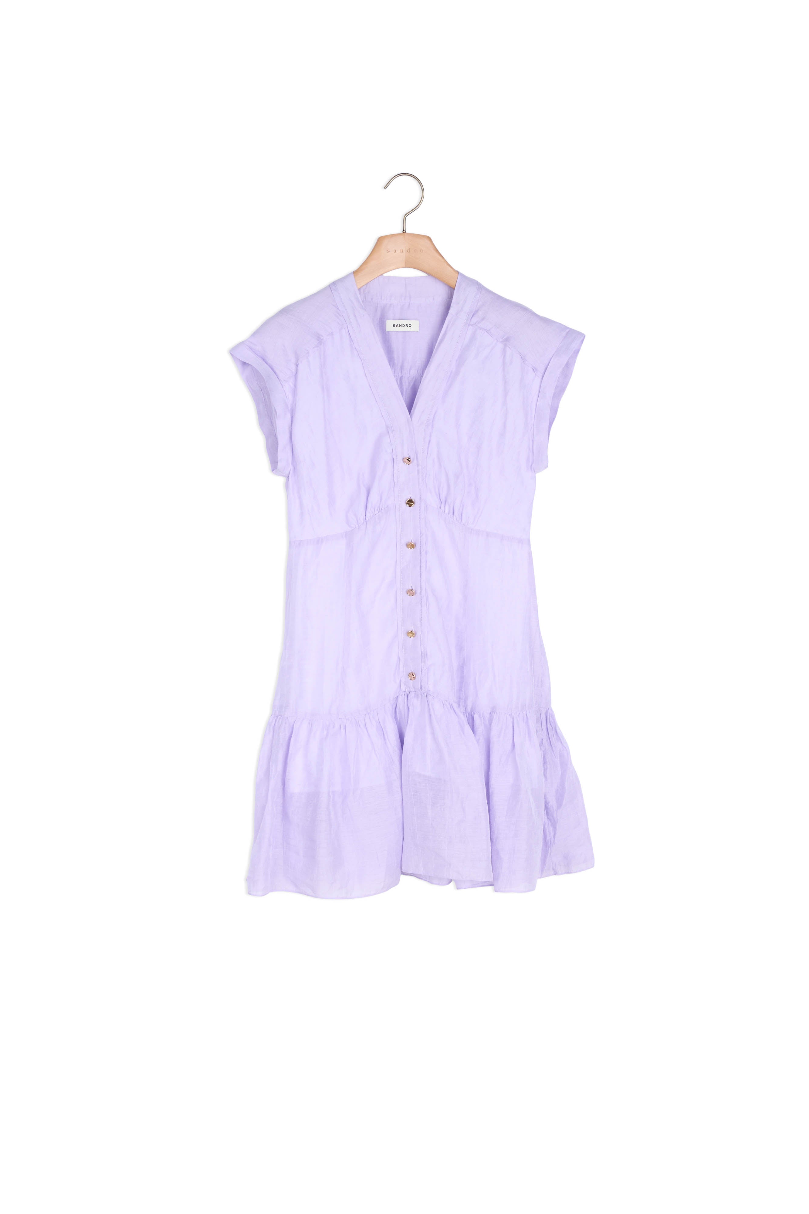 Robe courte en lin Sandro seconde main