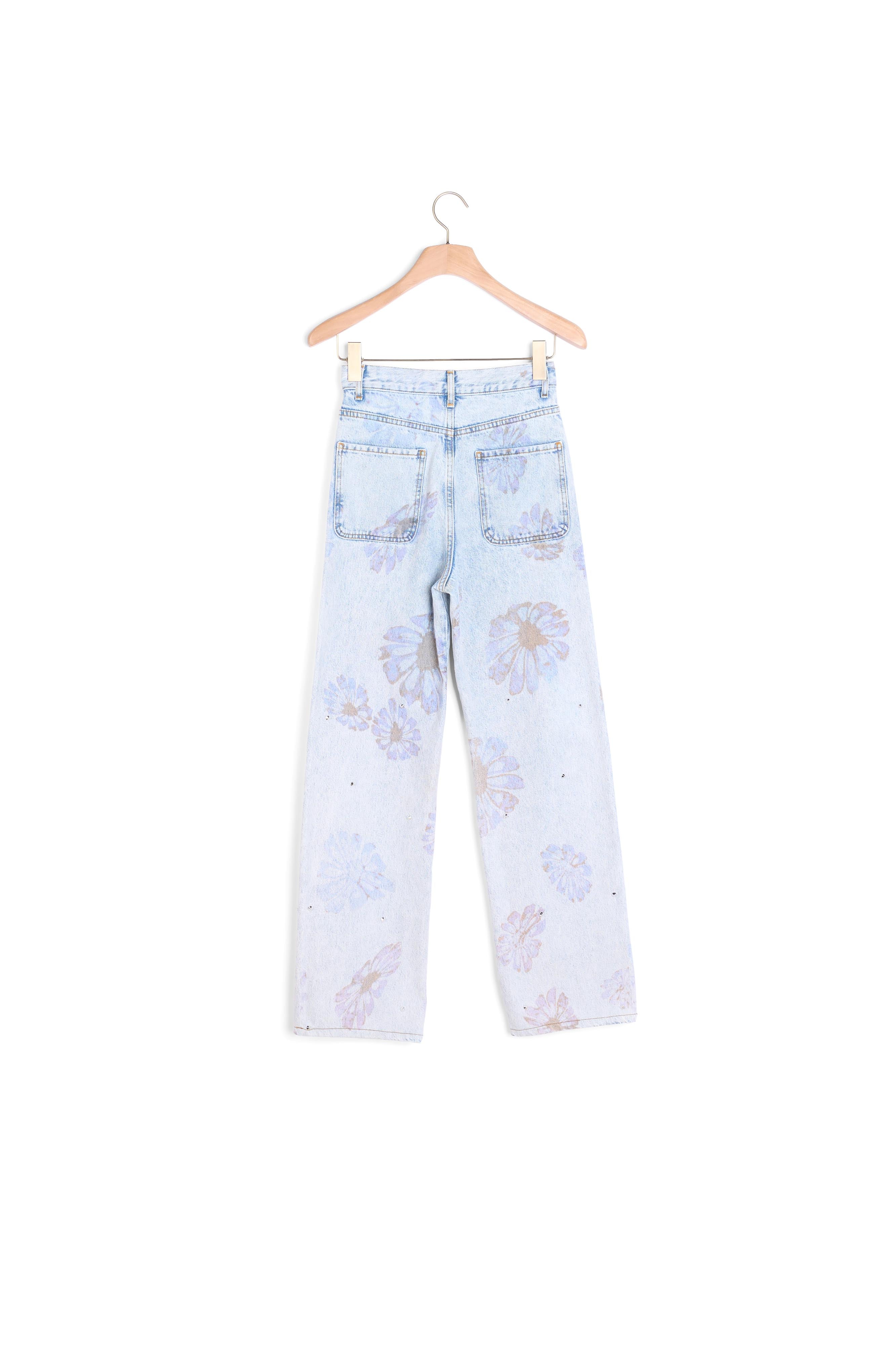 Jean motifs fleurs Sandro seconde main