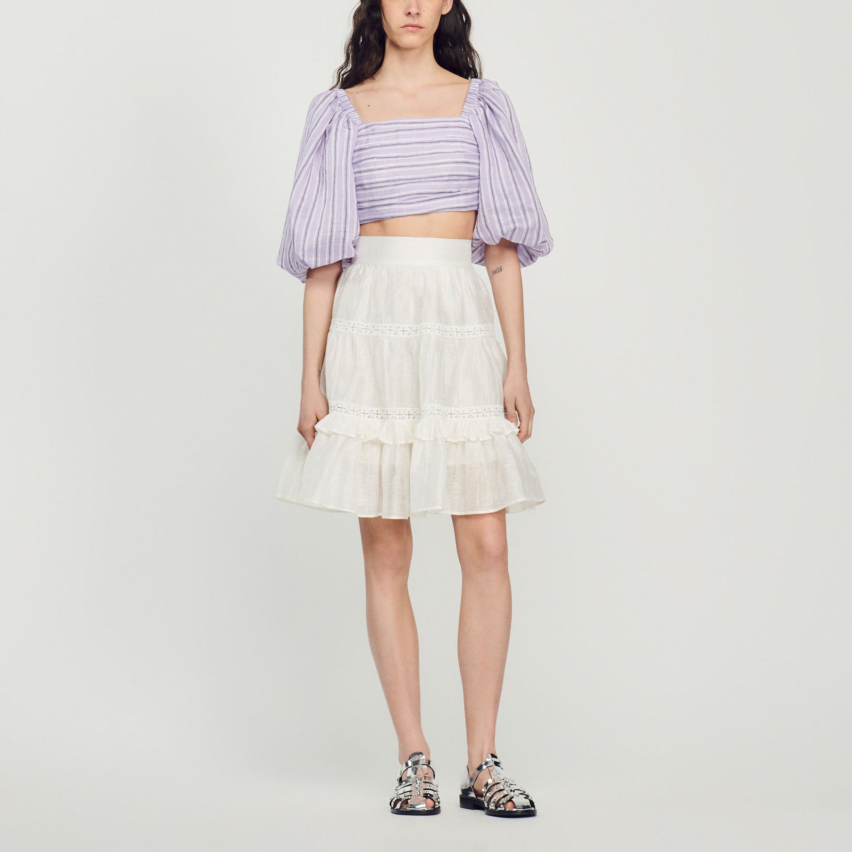 Jupe courte patineuse Sandro seconde main