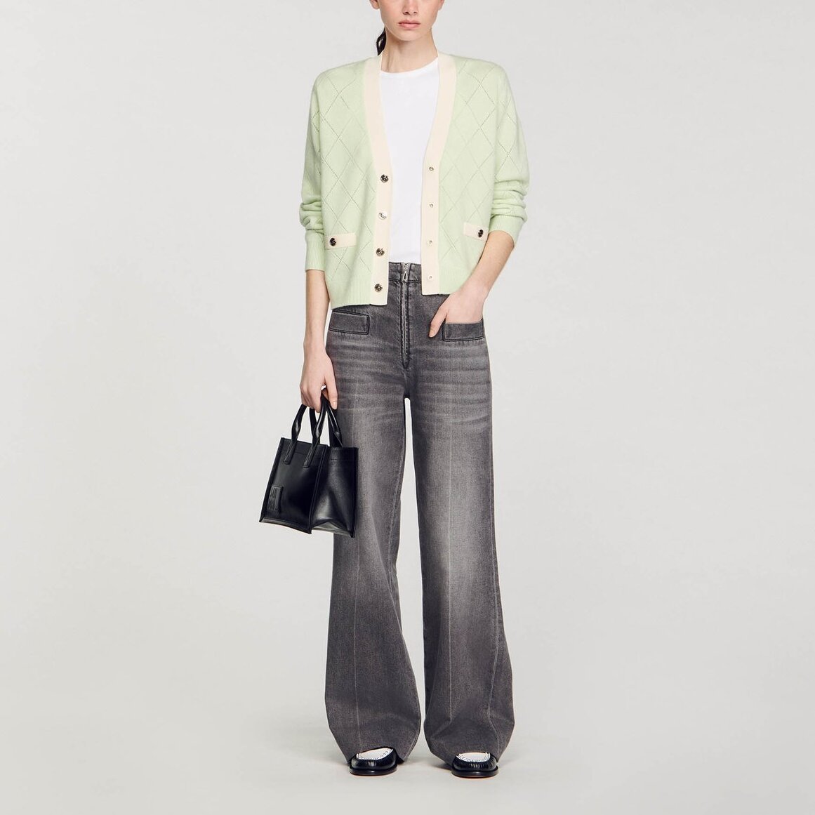 Cardigan bicolore Sandro seconde main