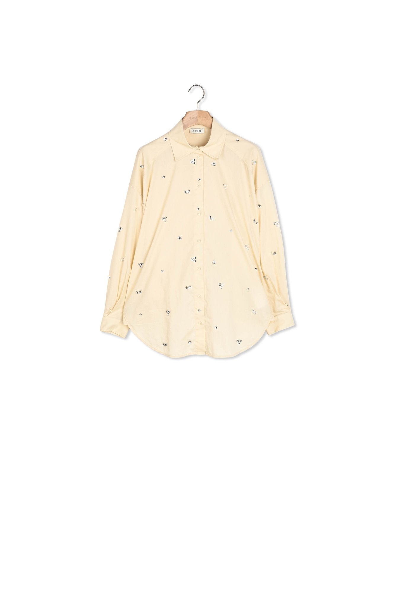 Chemise ornée de strass brodés à la main Sandro seconde main