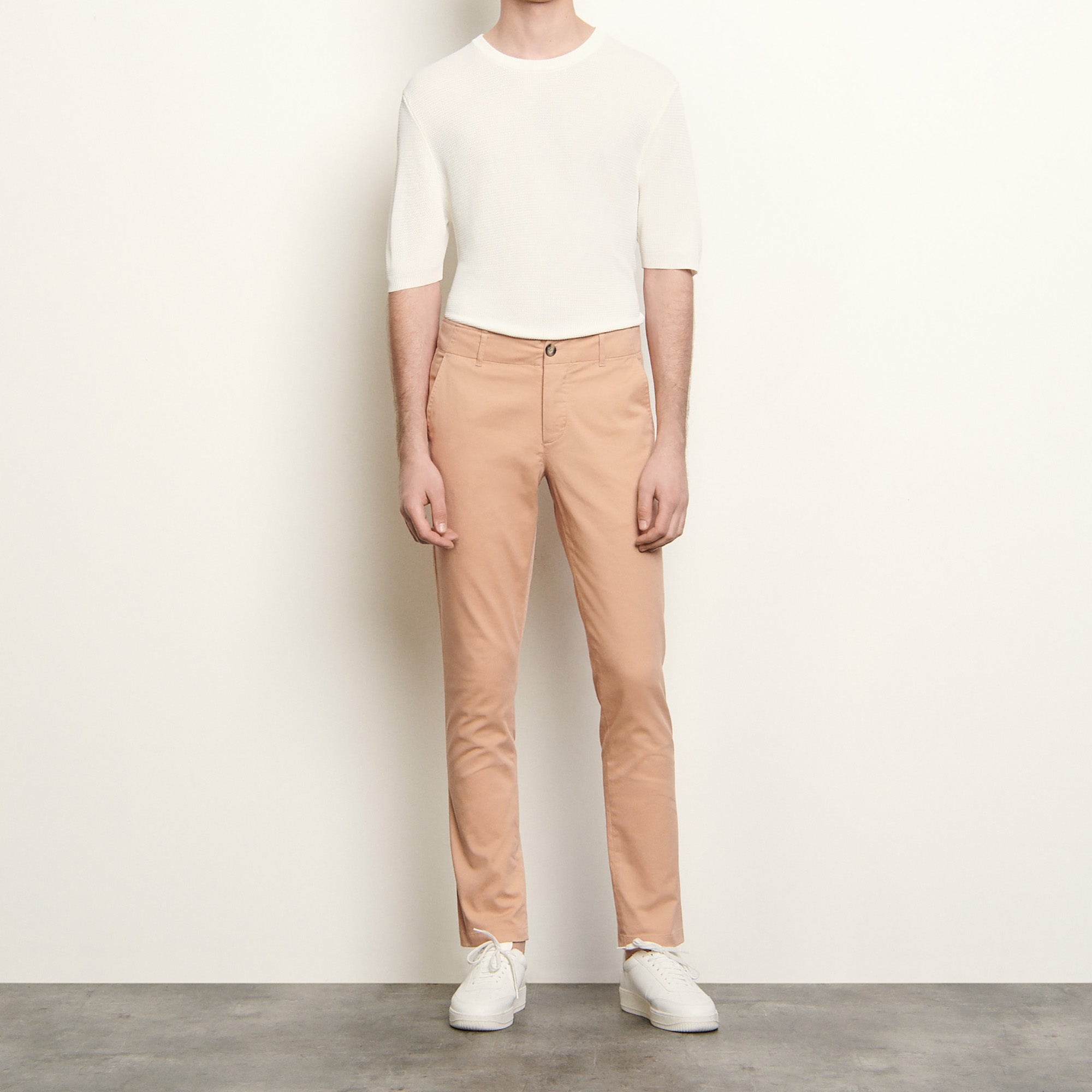 Pantalon chino en coton stretch Sandro seconde main