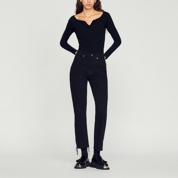 Body en Maille à encolure cœur Sandro seconde main