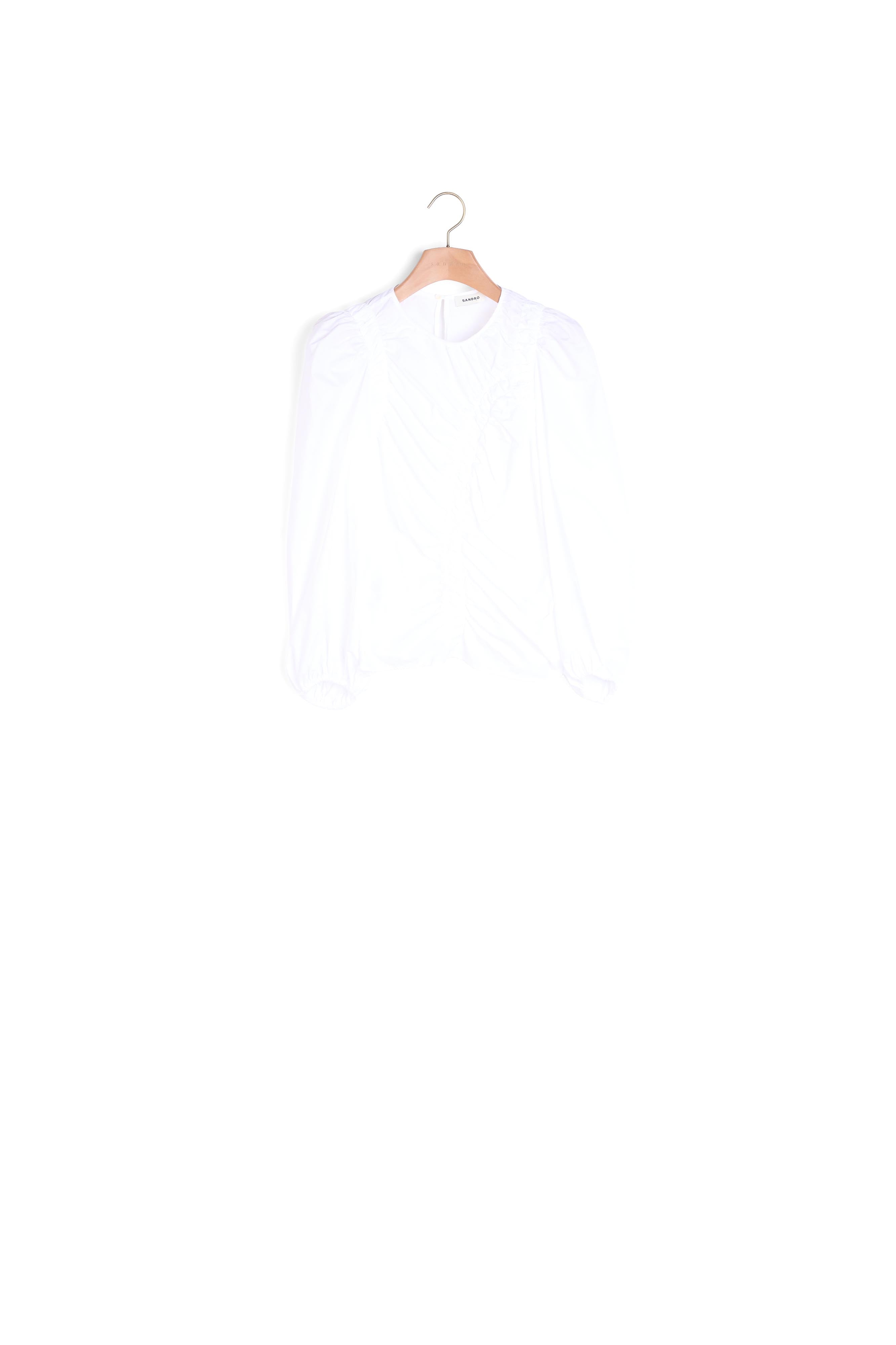 Top en popeline avec  jeu de fronces Sandro seconde main