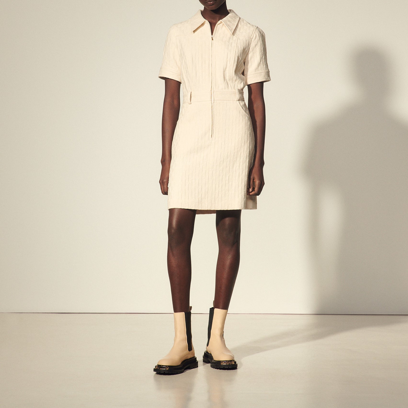 Robe en jacquard double S Sandro seconde main