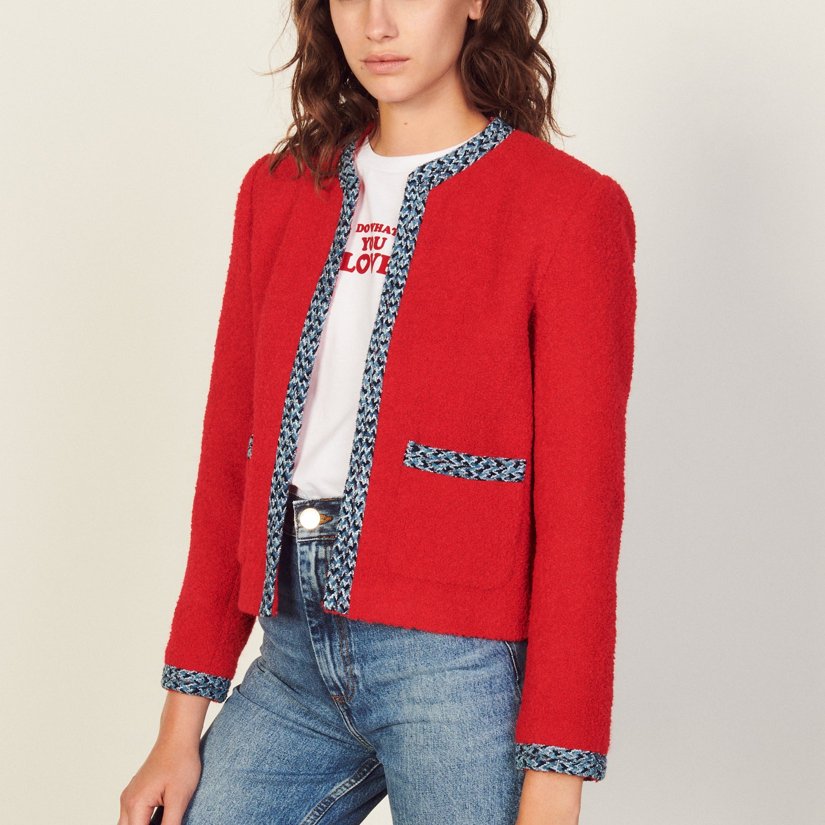 Veste Rouge Sandro seconde main