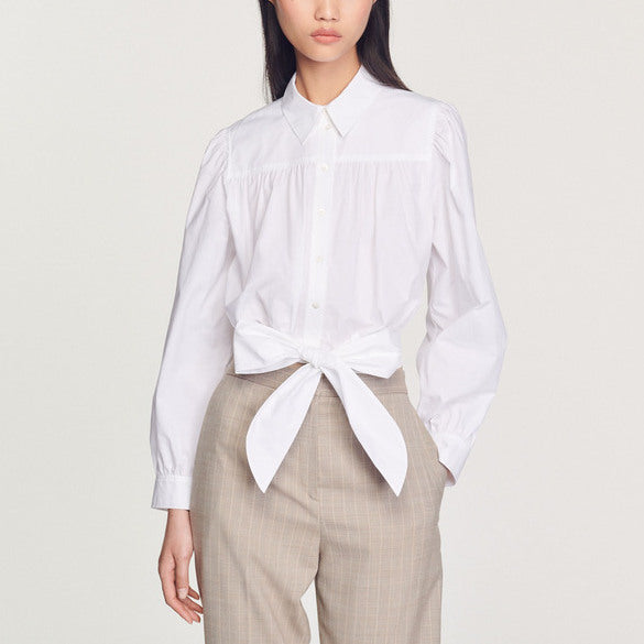 Chemise courte nouée Sandro seconde main