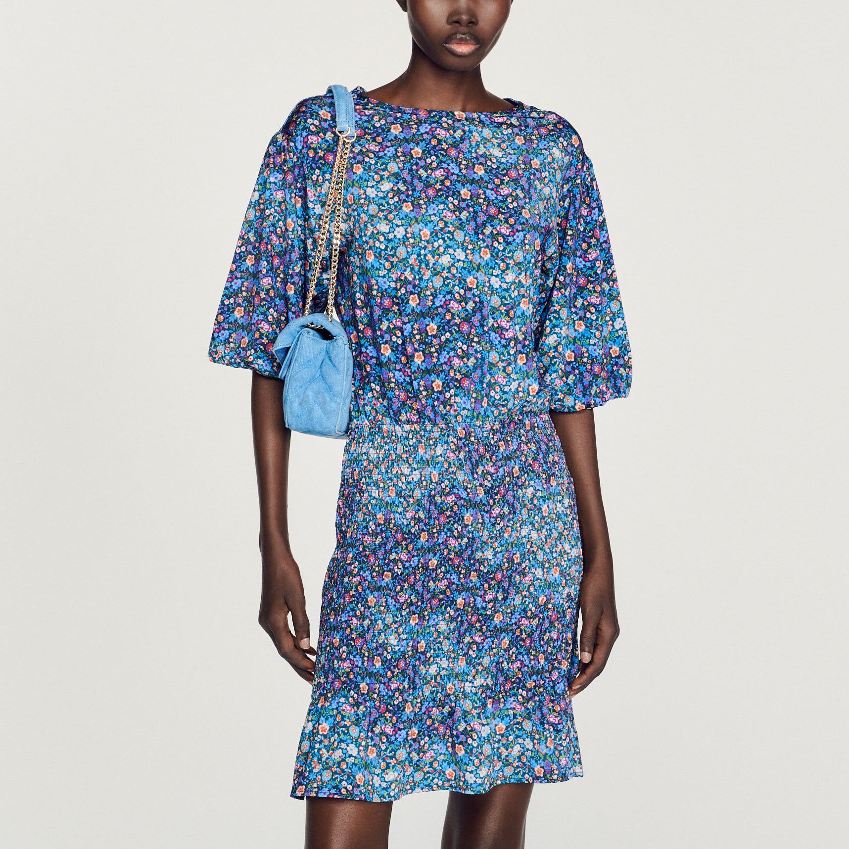 Robe courte imprimé fleuri Sandro seconde main